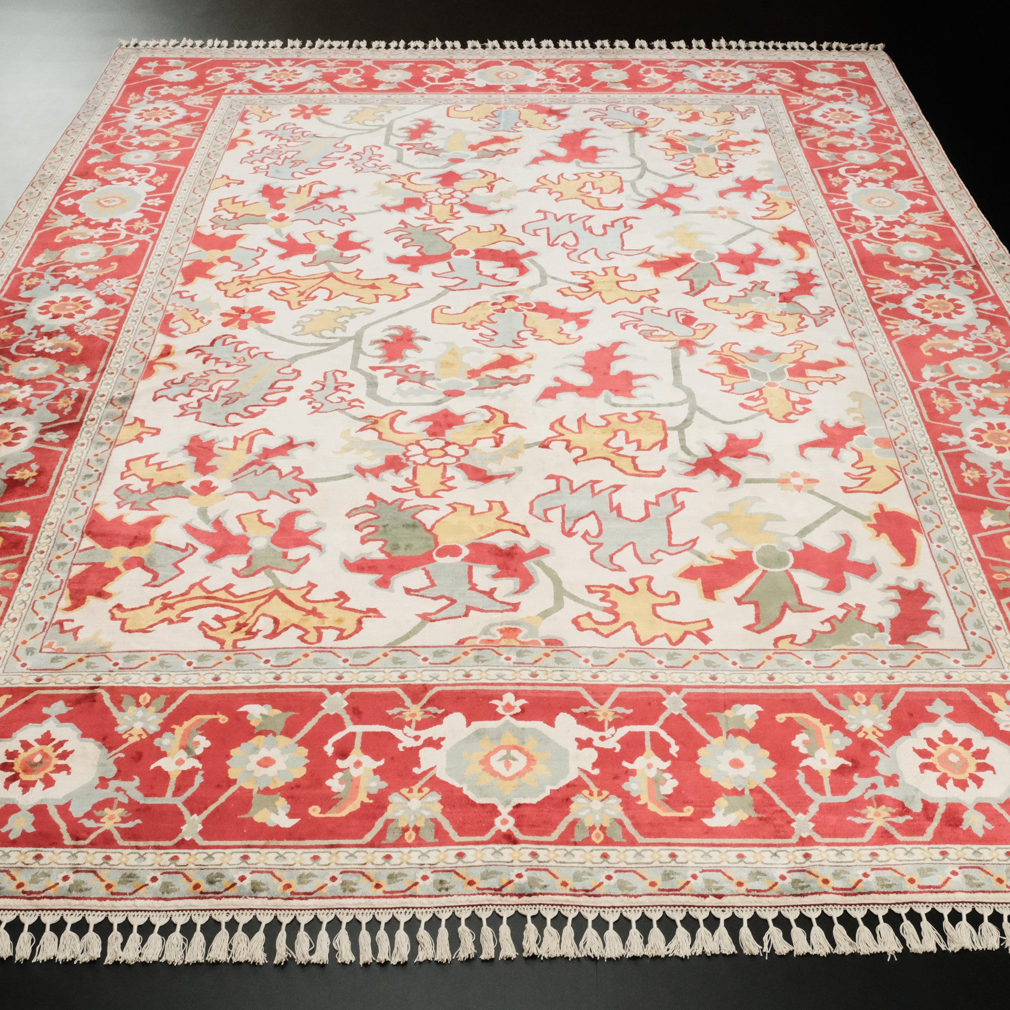 Saf İpek El Dokuma Klasik Azerbaycan Halısı