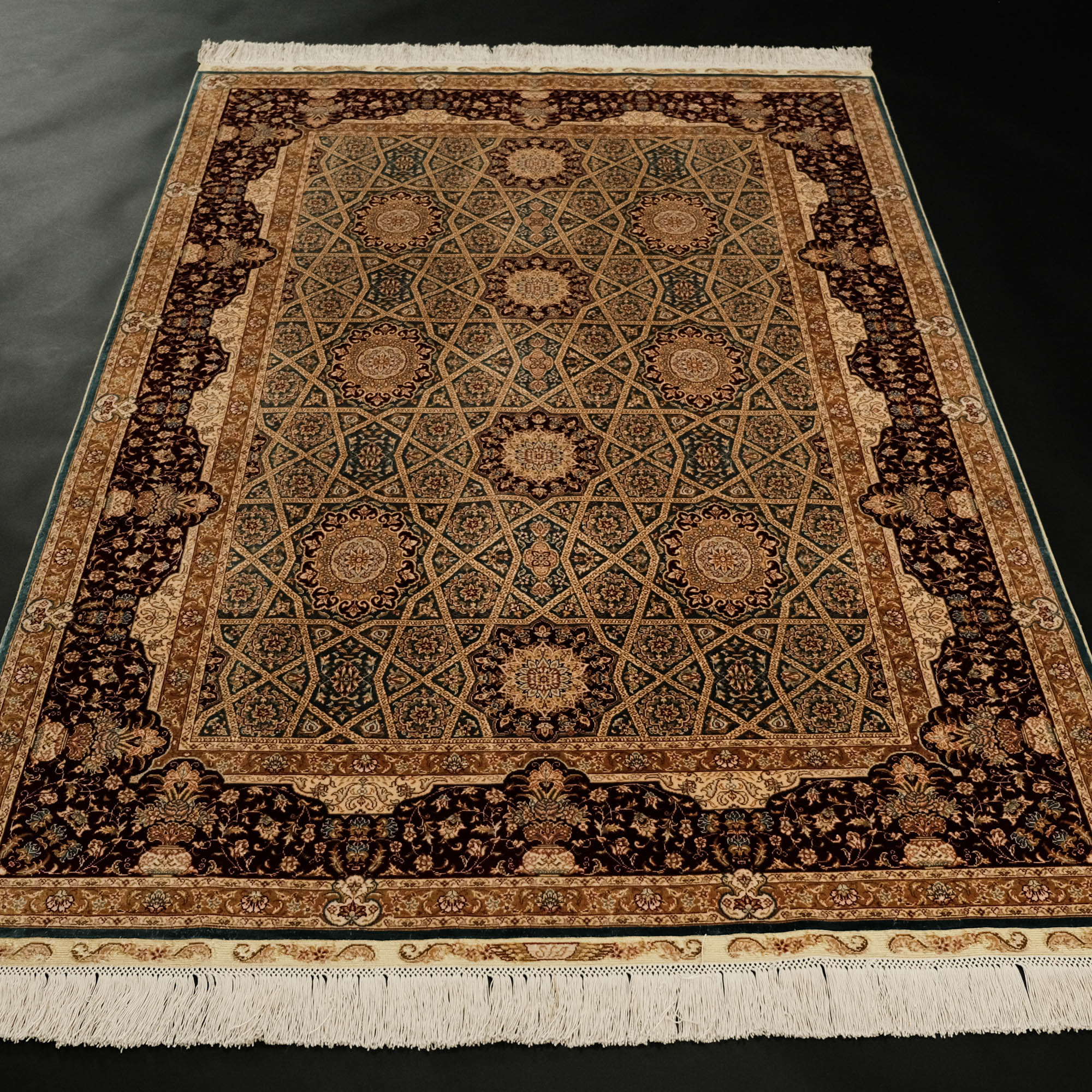 Frame Design Hand Woven Carpet