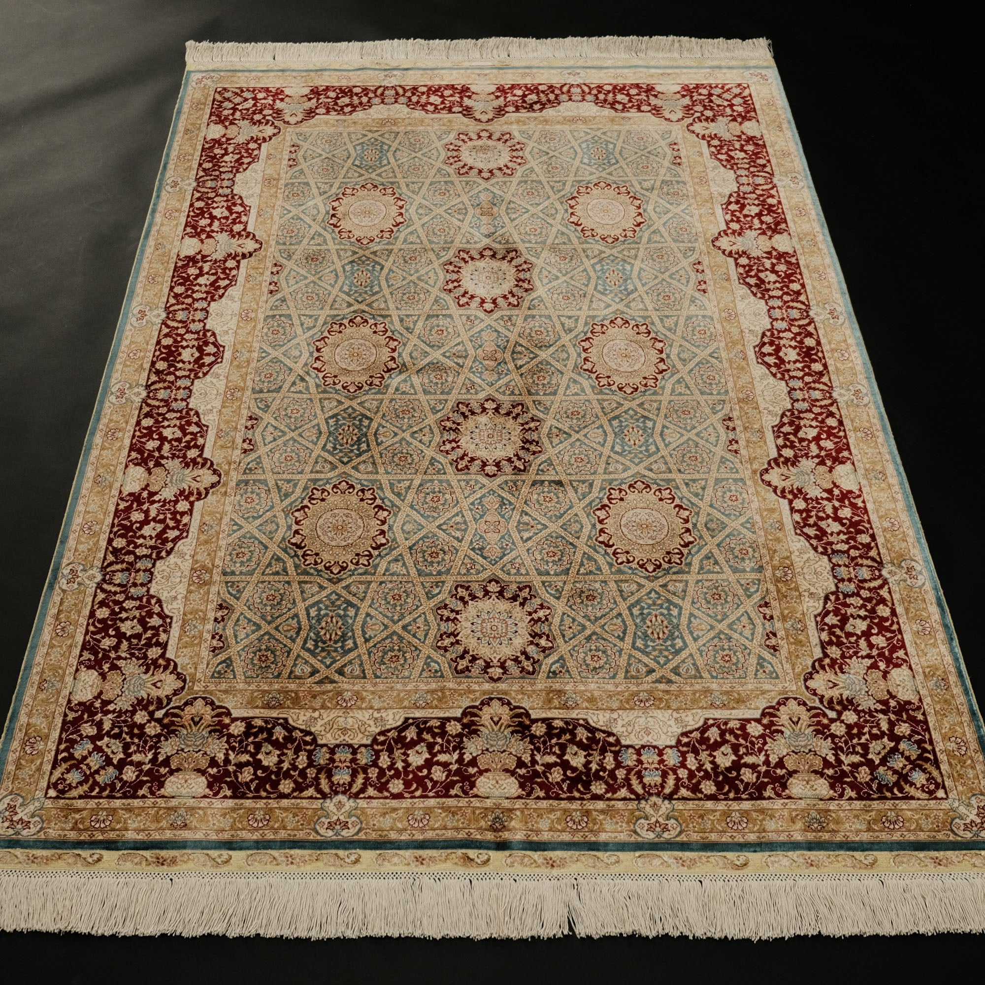 Frame Design Hand Woven Carpet