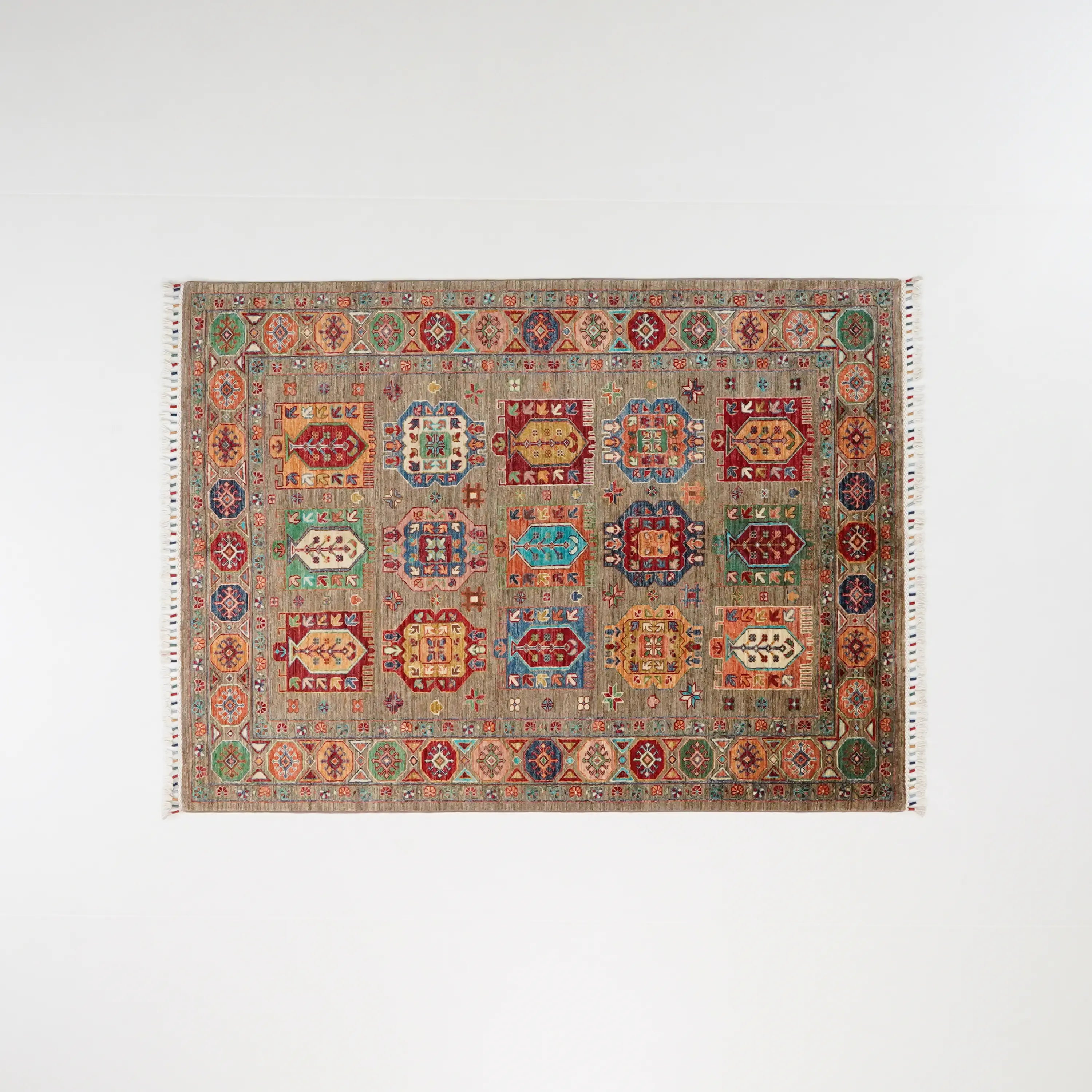 Şahzade Series Handwoven Anatolian Patterned Mink Wool Rug