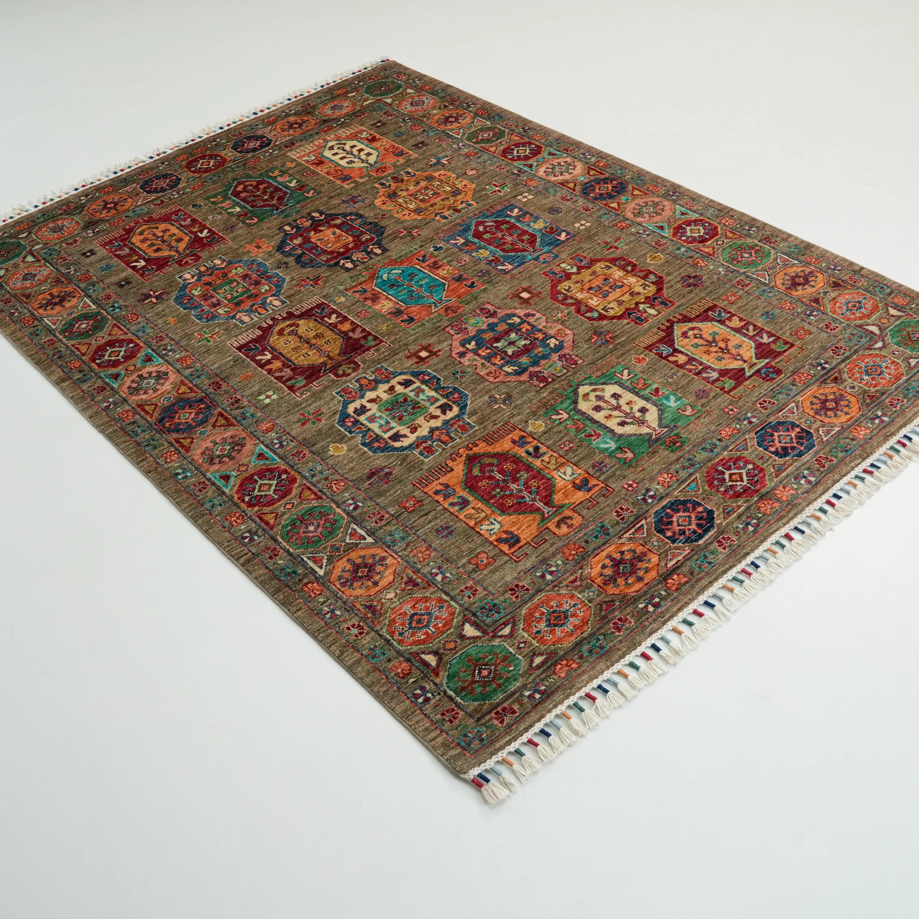 Şahzade Series Handwoven Anatolian Patterned Mink Wool Rug