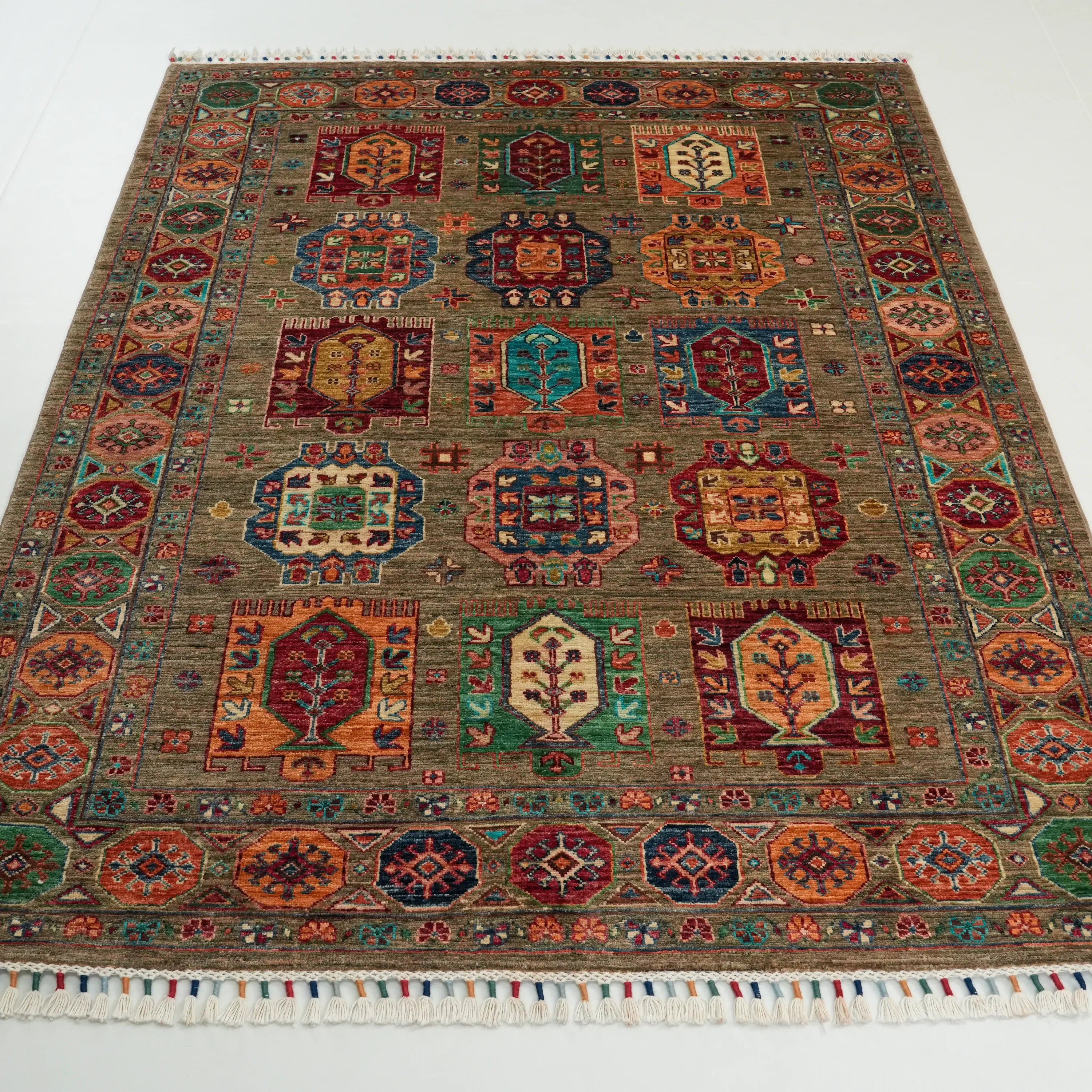 Şahzade Series Handwoven Anatolian Patterned Mink Wool Rug