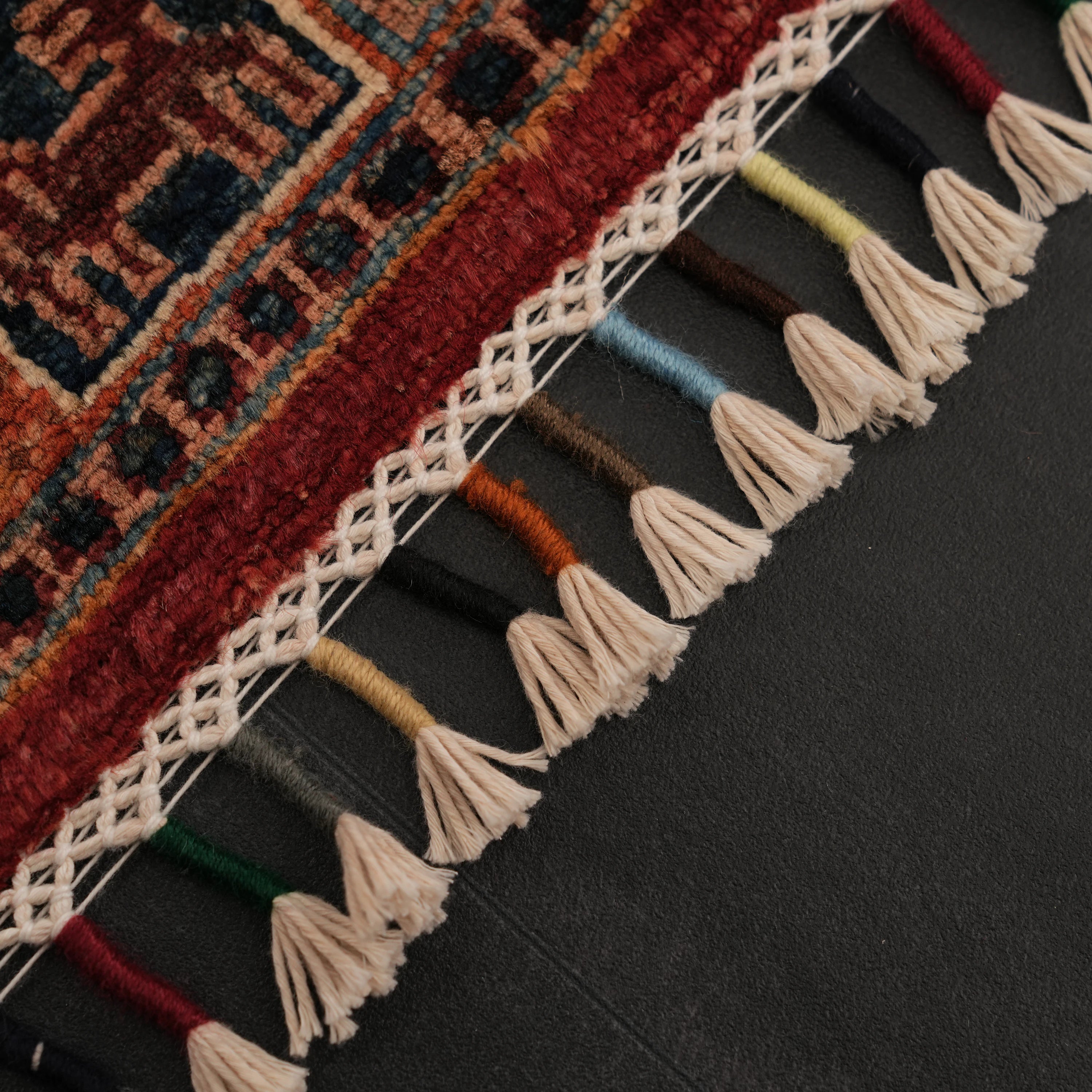 Şahzade Series Handwoven Pazırık Patterned colorful Wool Rug