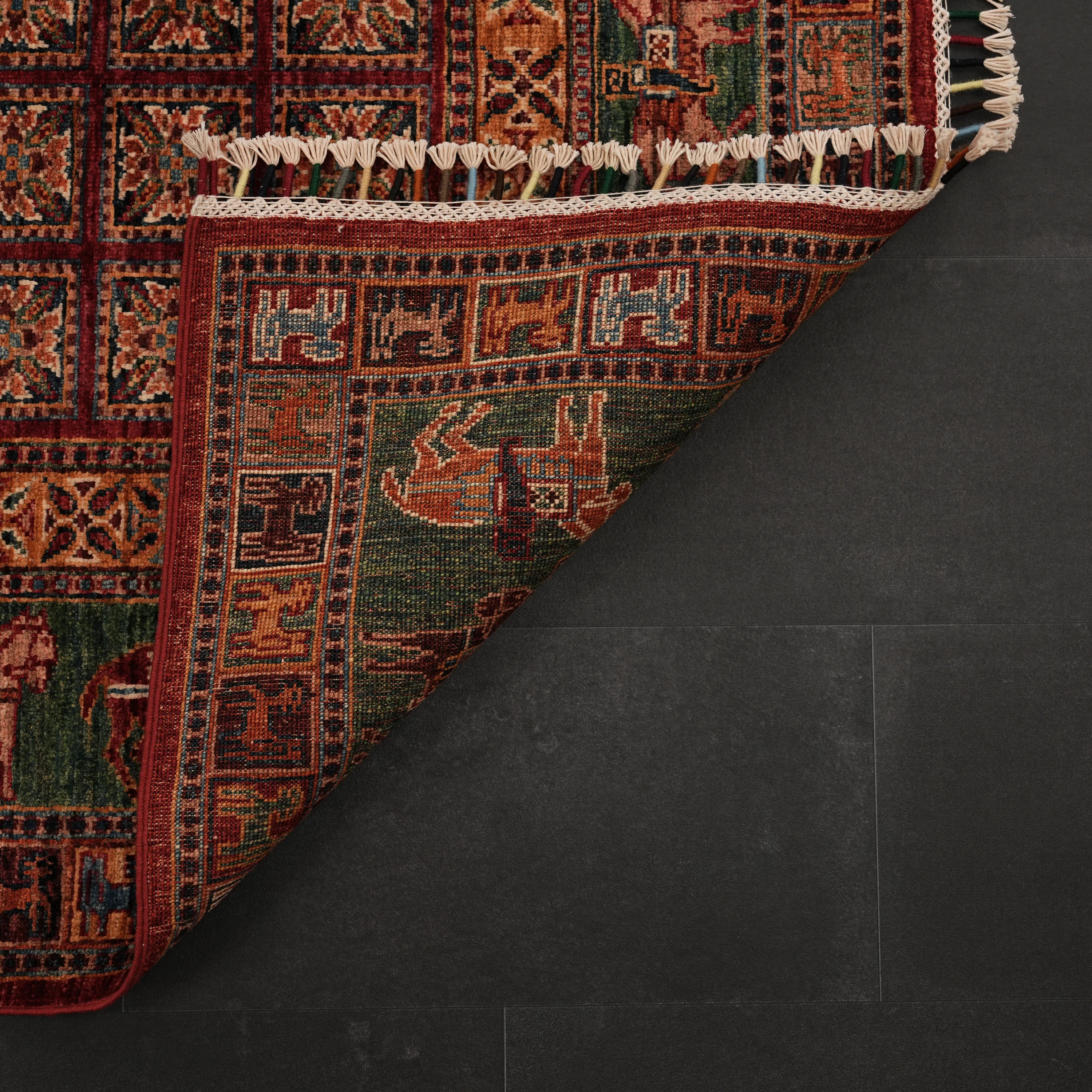 Şahzade Series Handwoven Pazırık Patterned colorful Wool Rug