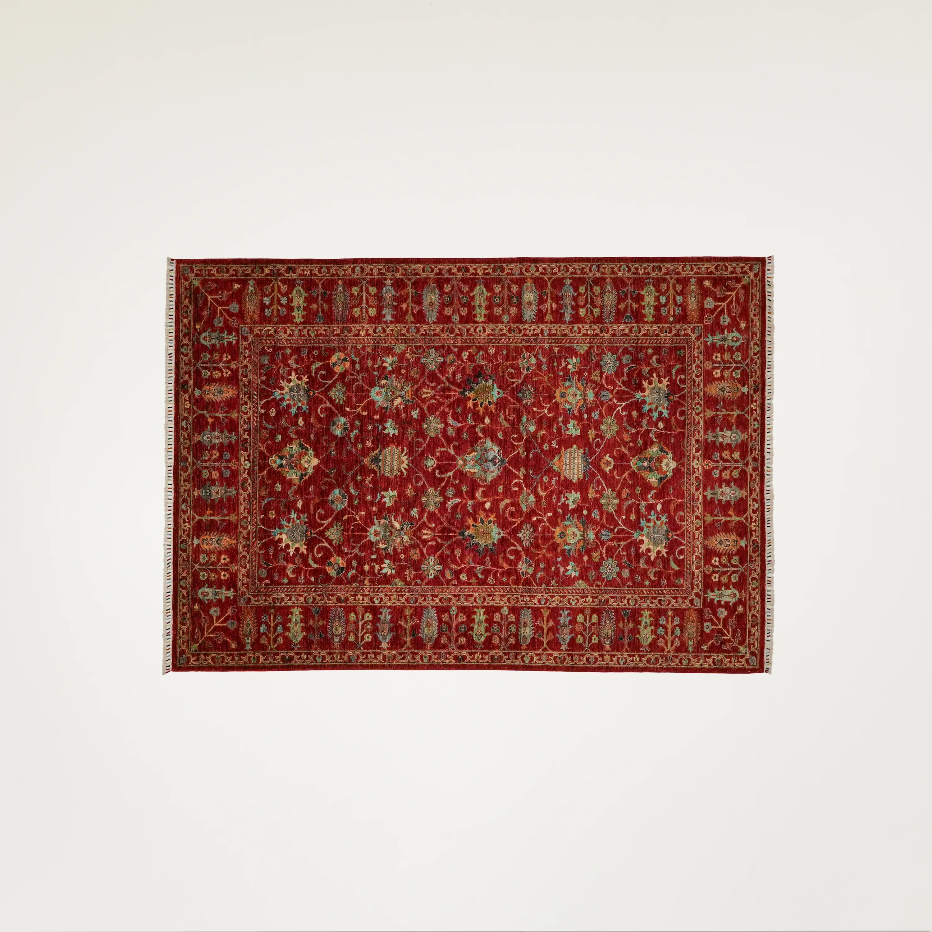 Şahzade Serisi El Dokuma Uşak Desenli Kırmızı Yün Halı