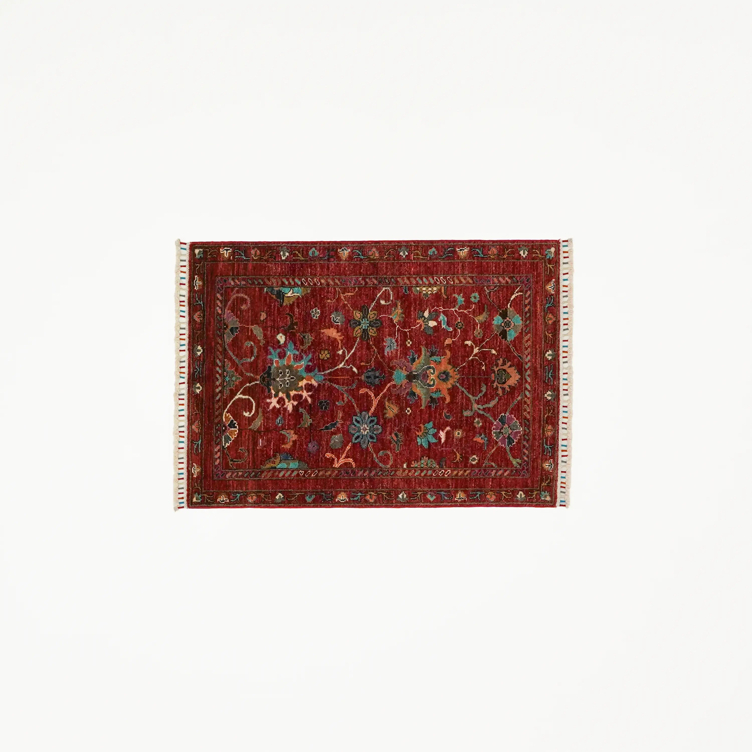 Şahzade Serisi El Dokuma Uşak Desenli Klasik Yün Kırmızı Halı