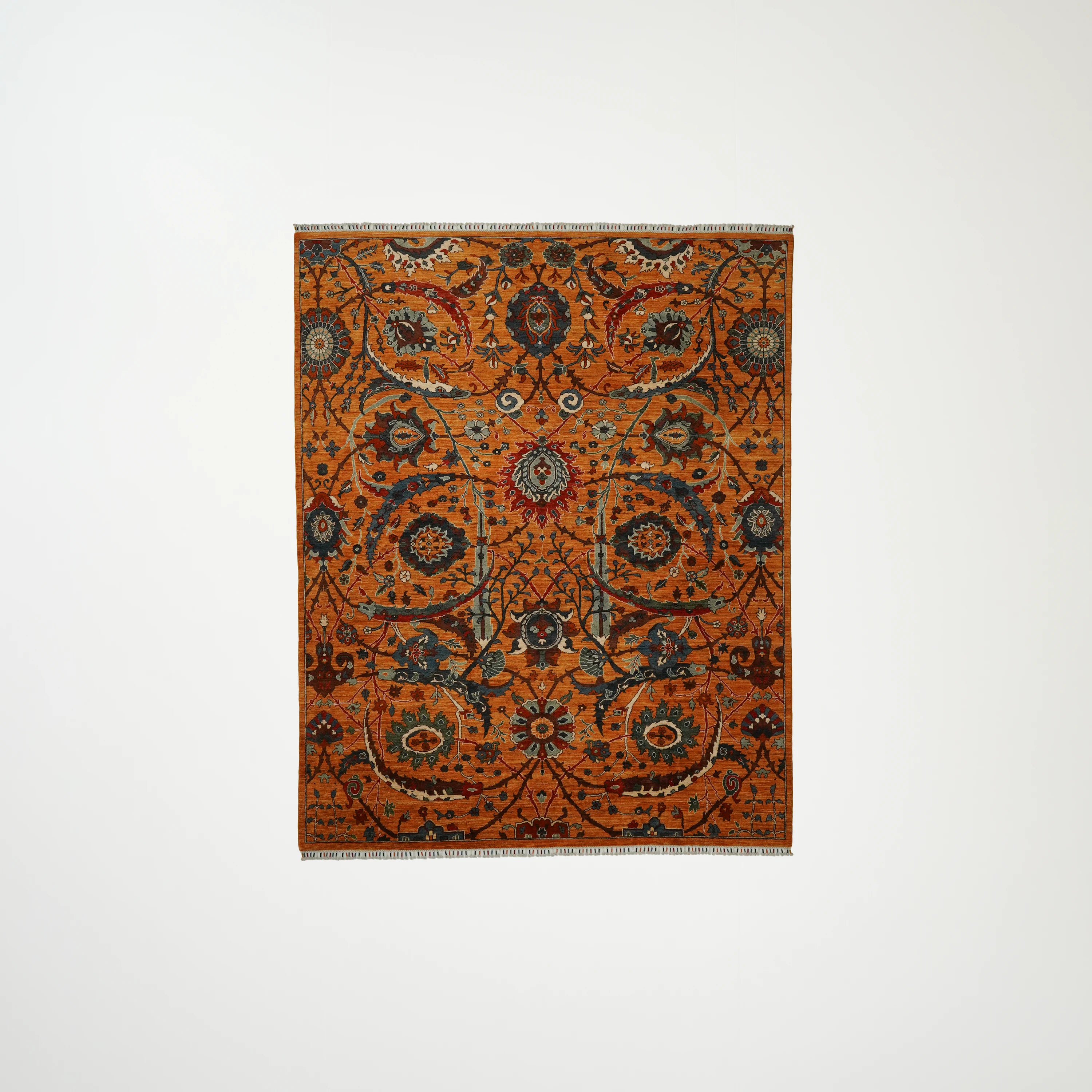 Şahzade Serisi El Dokuma Uşak Desenli Sarı Yün Halı