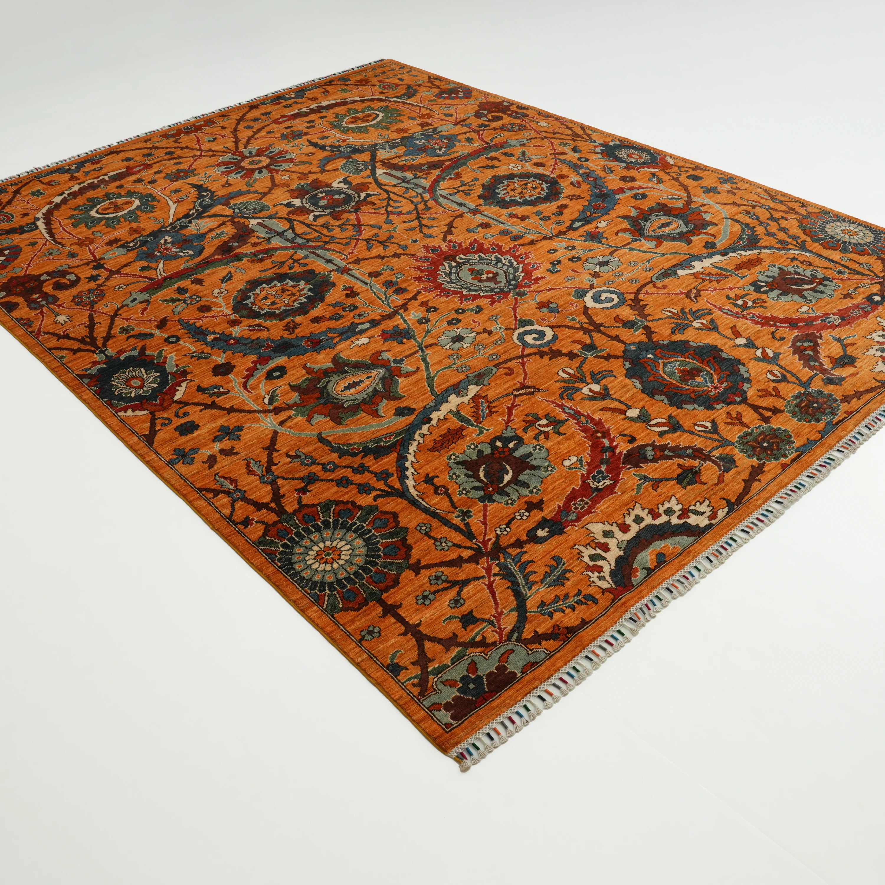 Şahzade Serisi El Dokuma Uşak Desenli Sarı Yün Halı