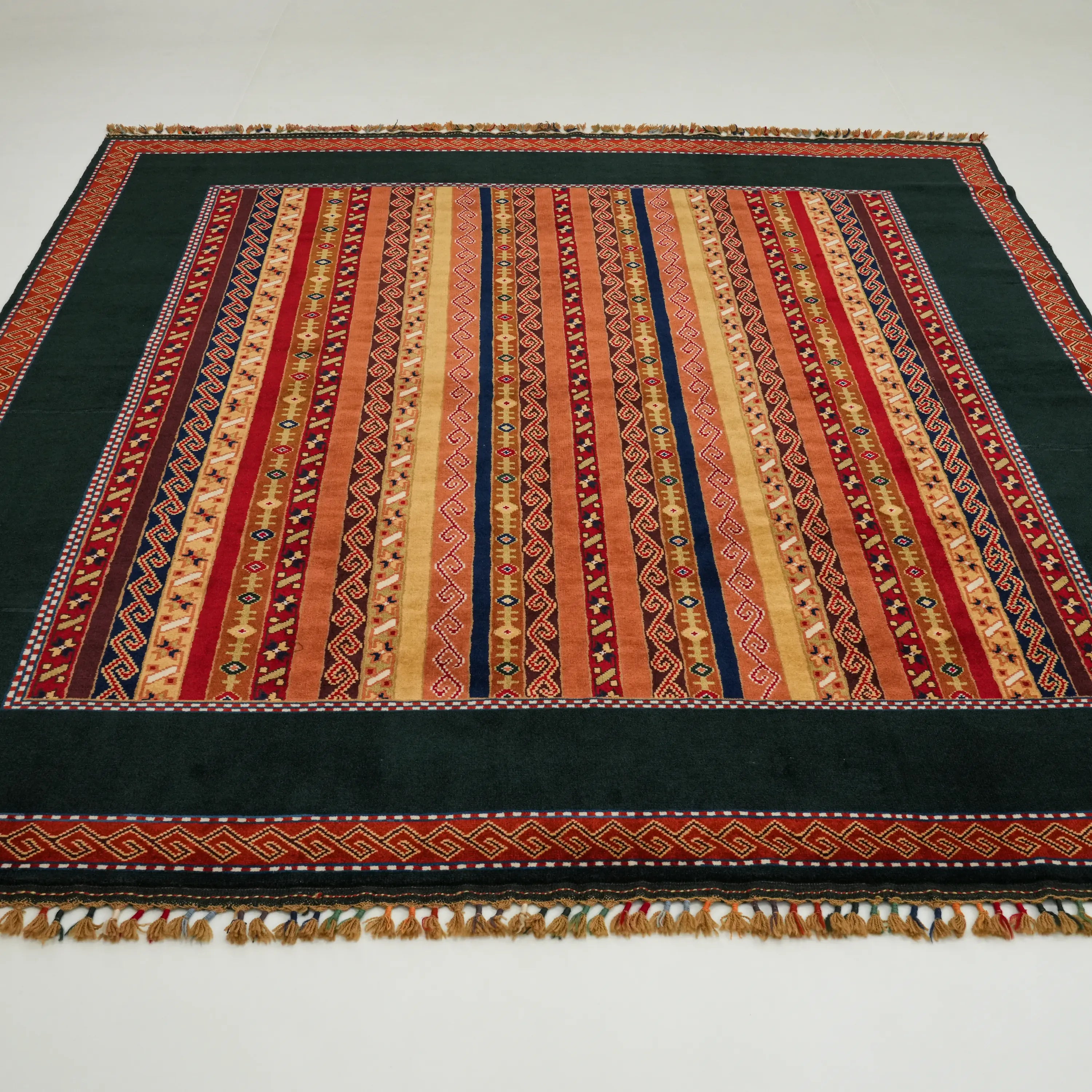 Anadolu Şal Serisi Sivas Zara Desenli El Dokuma Rengarenk Yün Halı