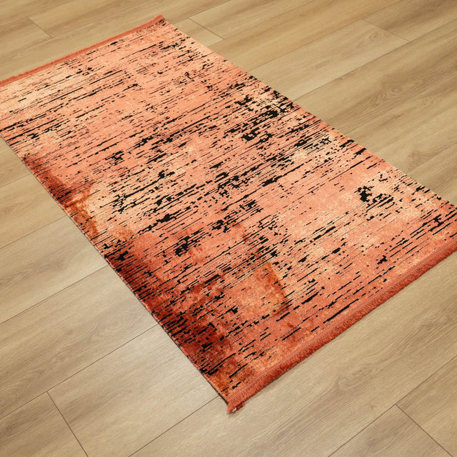 Sateen Series Abstract Patterned Terra Rug, 80×150 – 120×180 cm Halıcızade