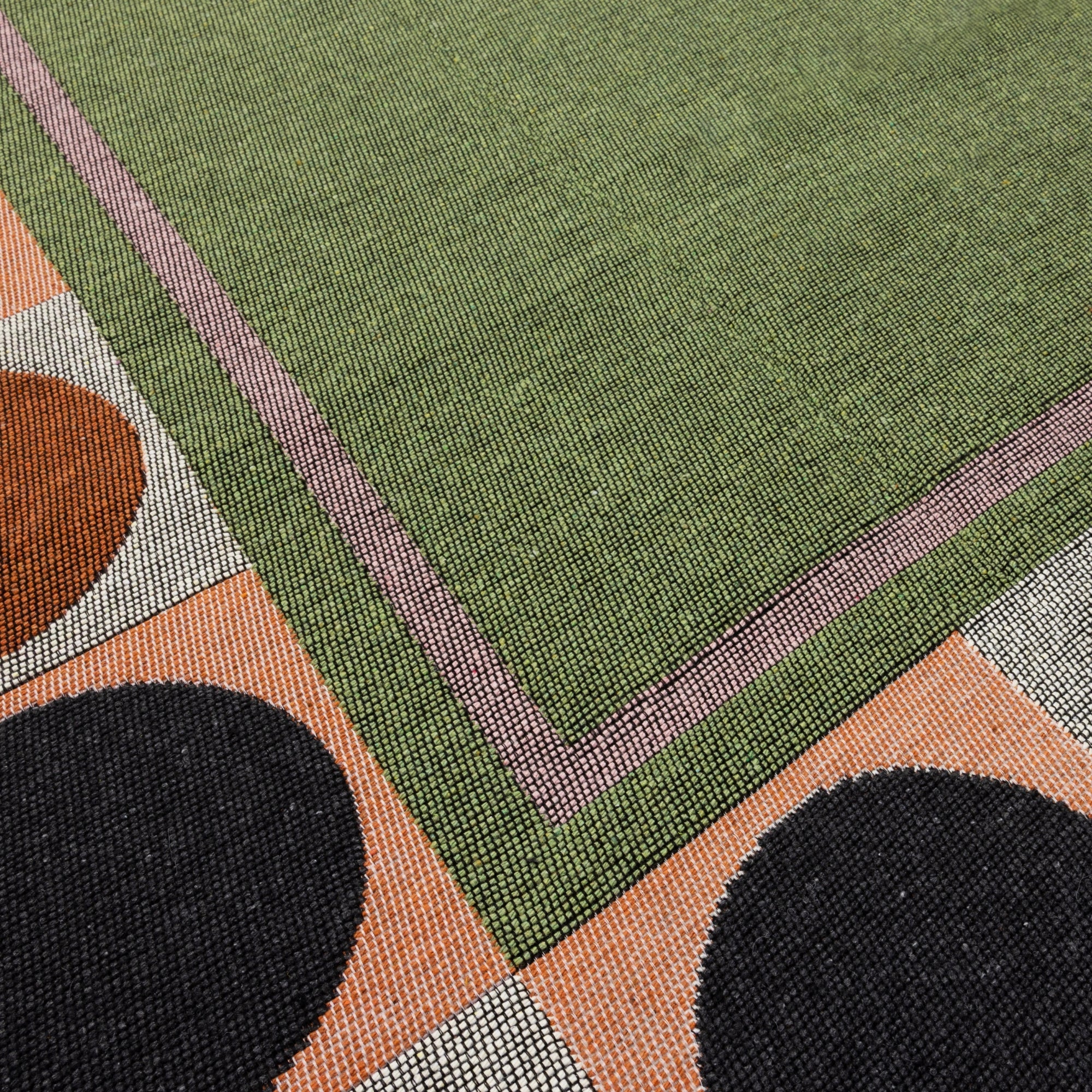 Serene Place Çift Taraflı Pamuk Kilim | Makinede Yıkanabilir Renkli Kilim