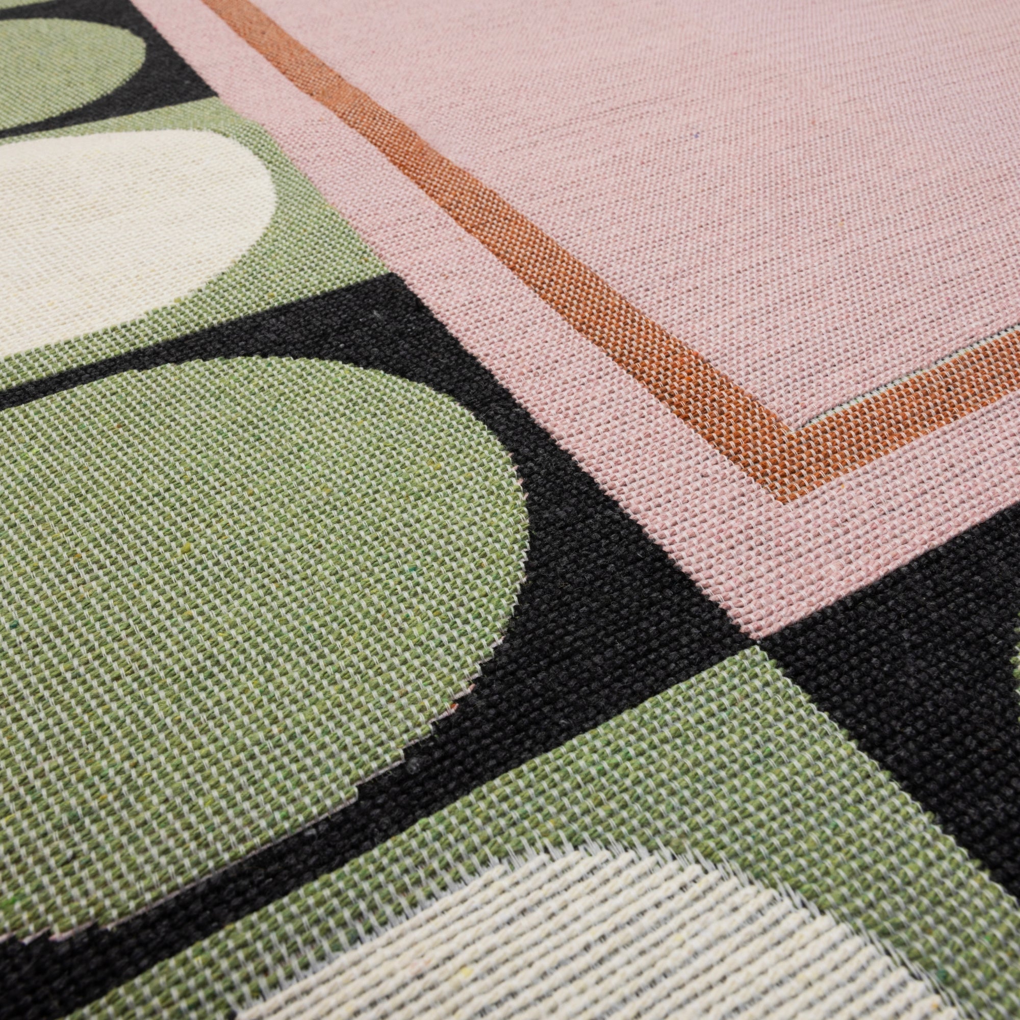 Serene Place Çift Taraflı Pamuk Kilim | Makinede Yıkanabilir Renkli Kilim