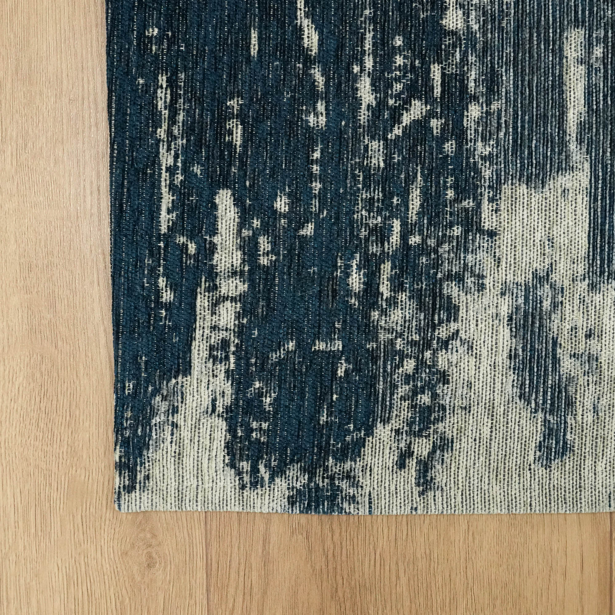 Smart Series Abstract Patterned Blue Acrylic Carpet