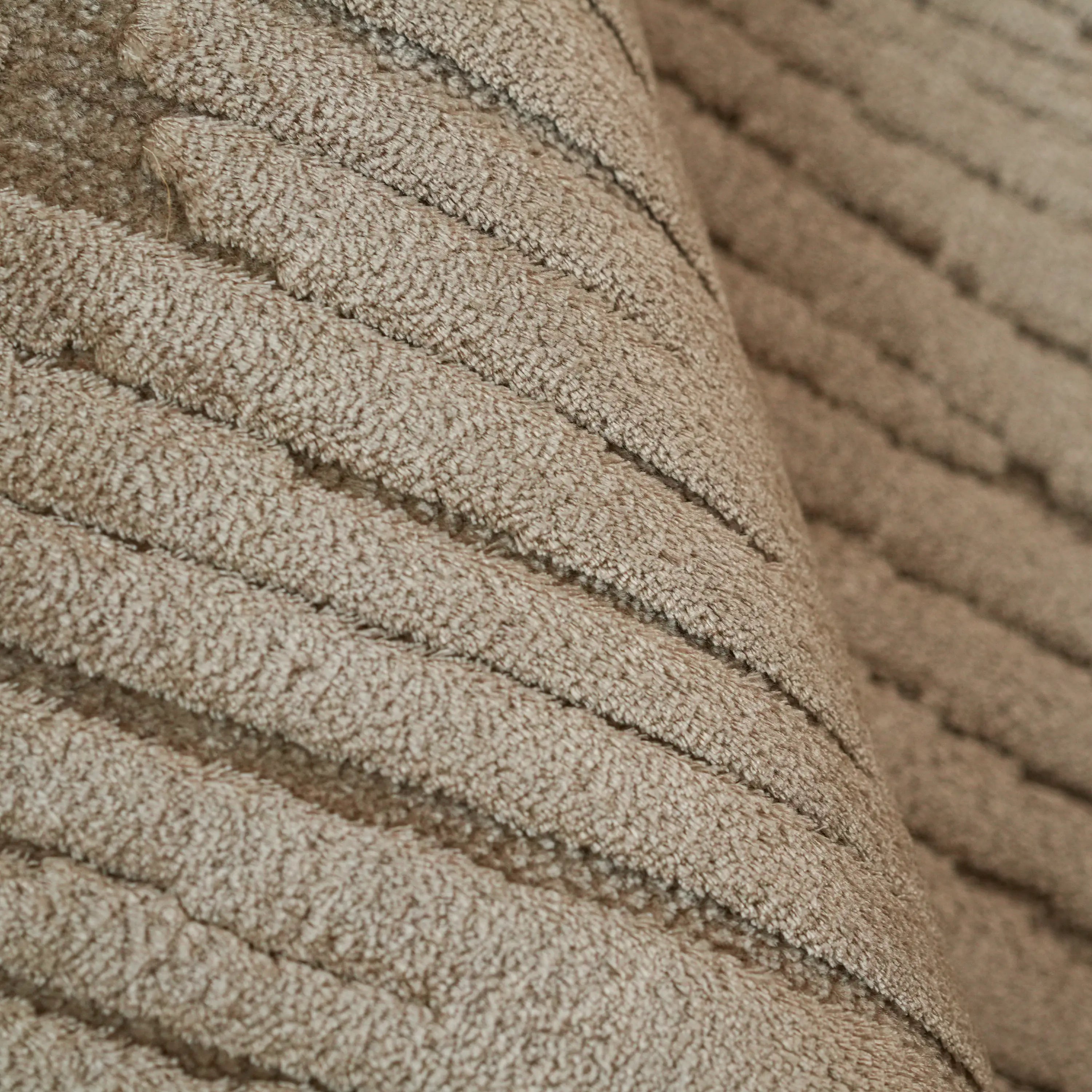 Abstract Patterned Beige Viscose Rug