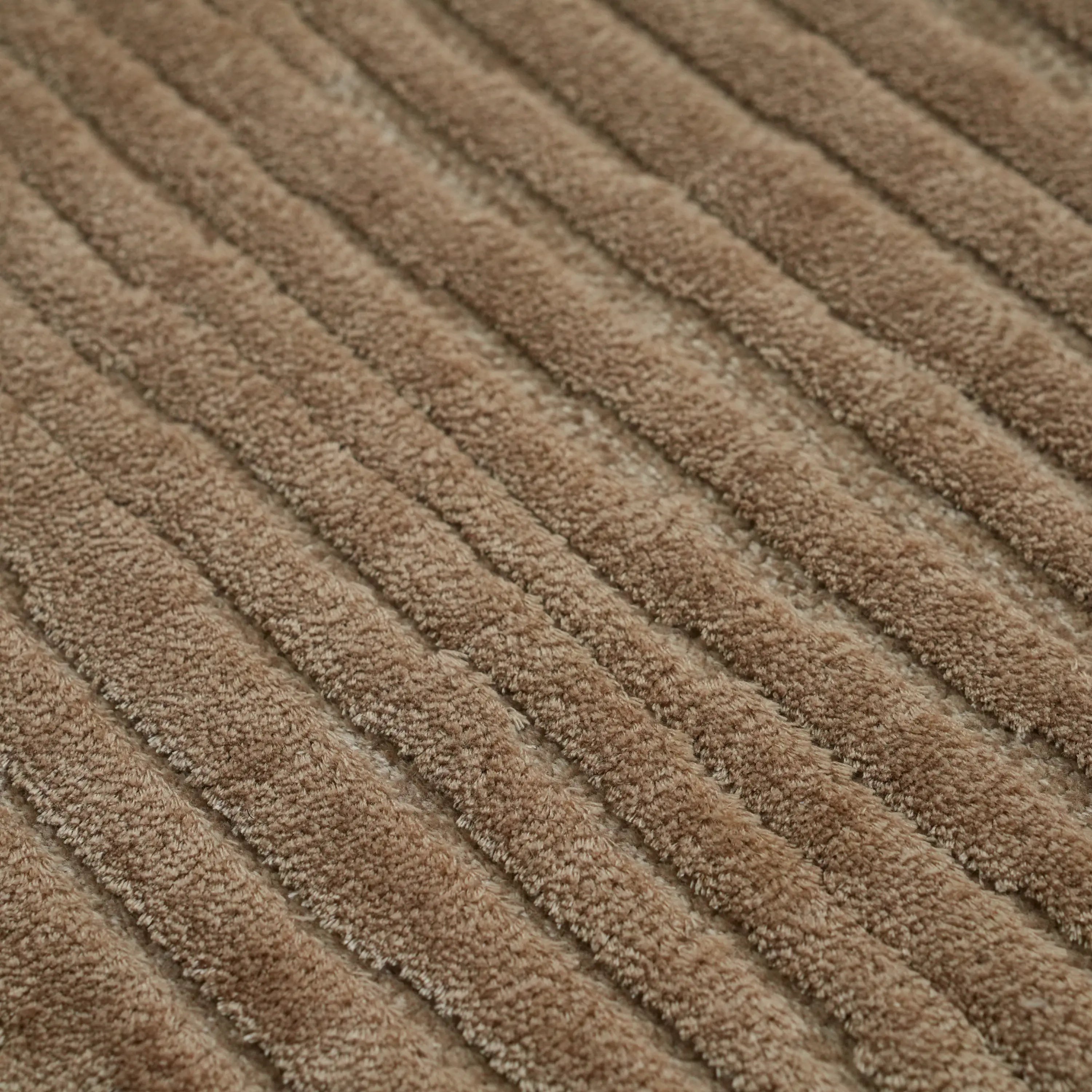 Abstract Patterned Beige Viscose Rug