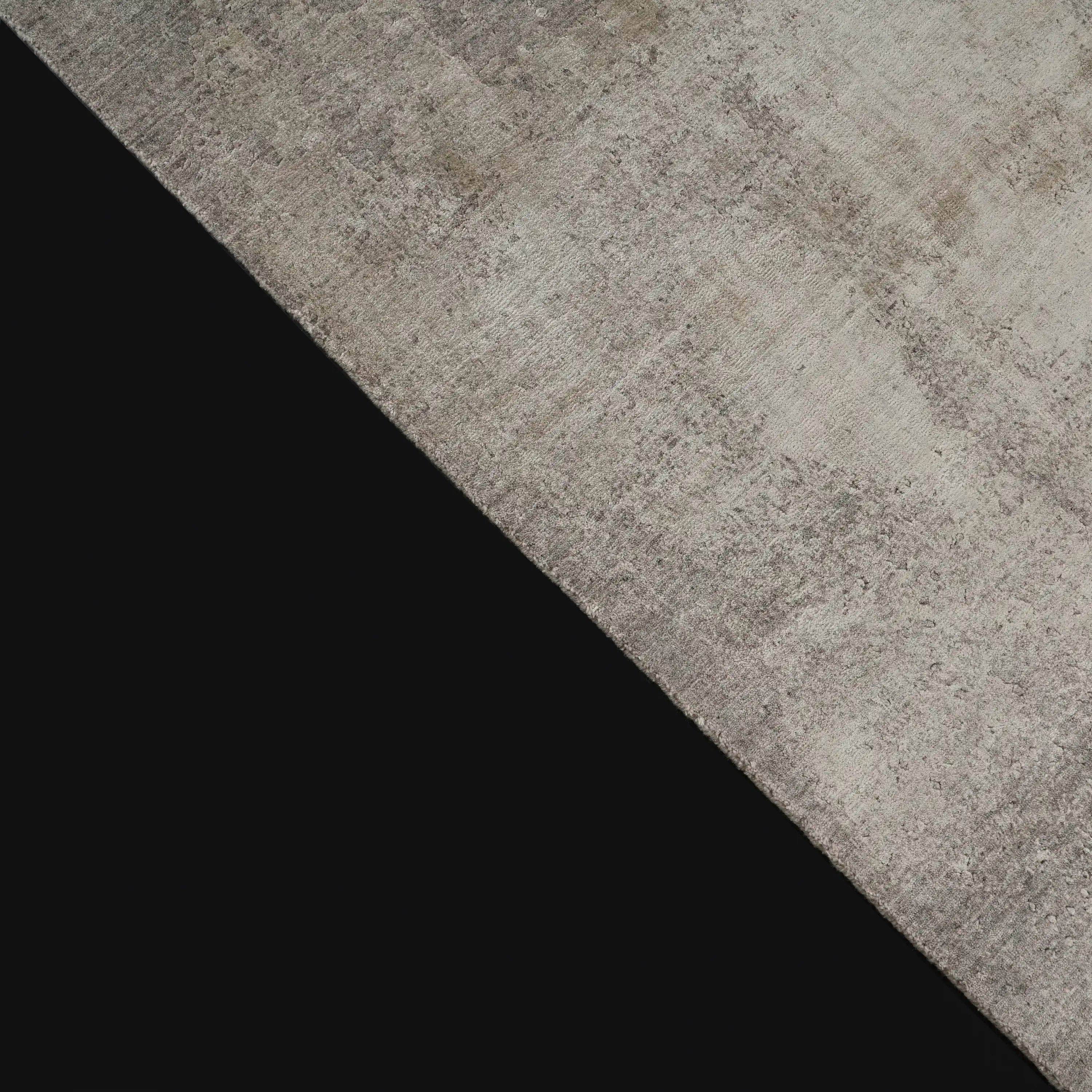 Soyut Desenli Gri Tezgah Dokuma Halı