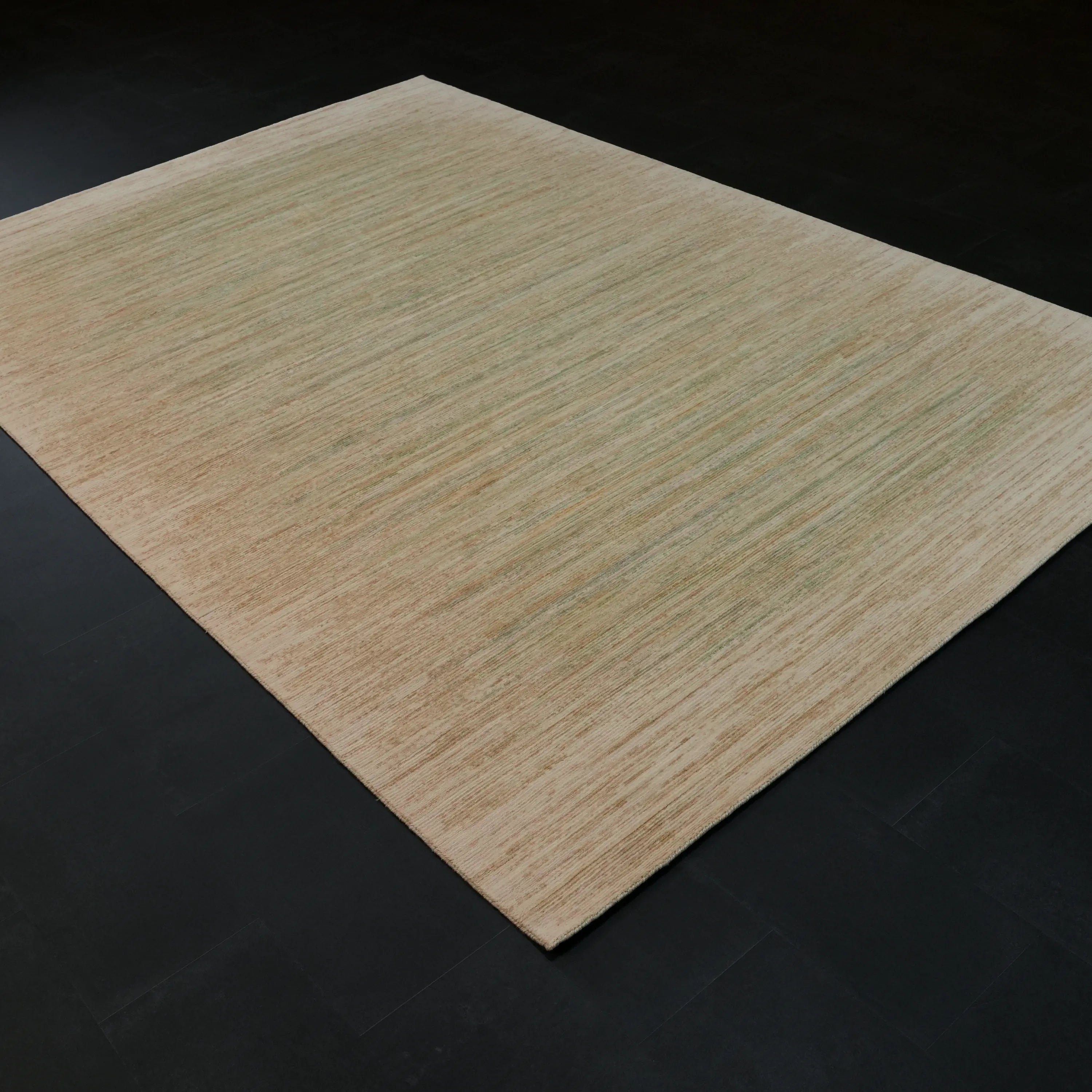 Soyut Desenli Modern Yün Krem Tezgah Dokuma Halı