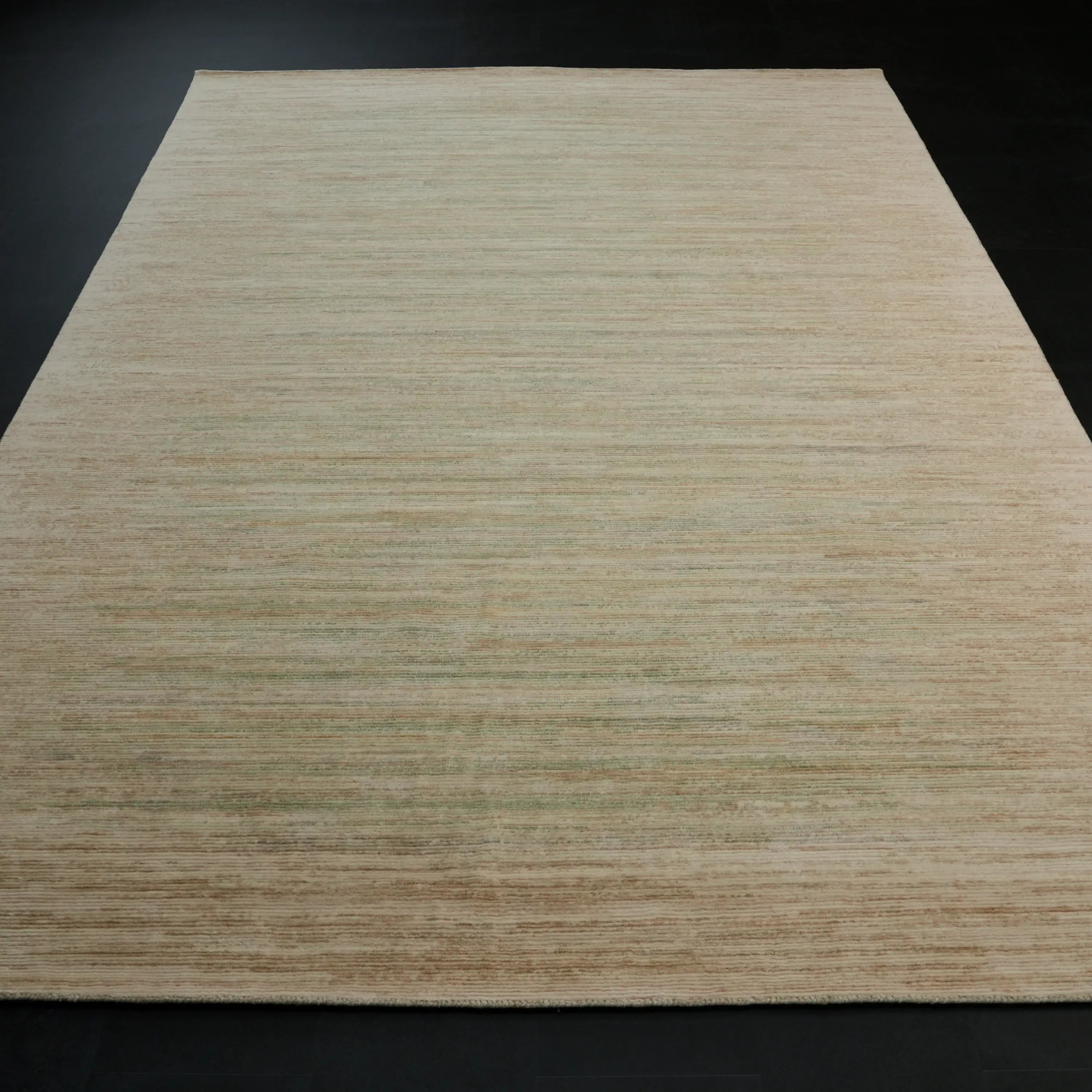 Soyut Desenli Modern Yün Krem Tezgah Dokuma Halı