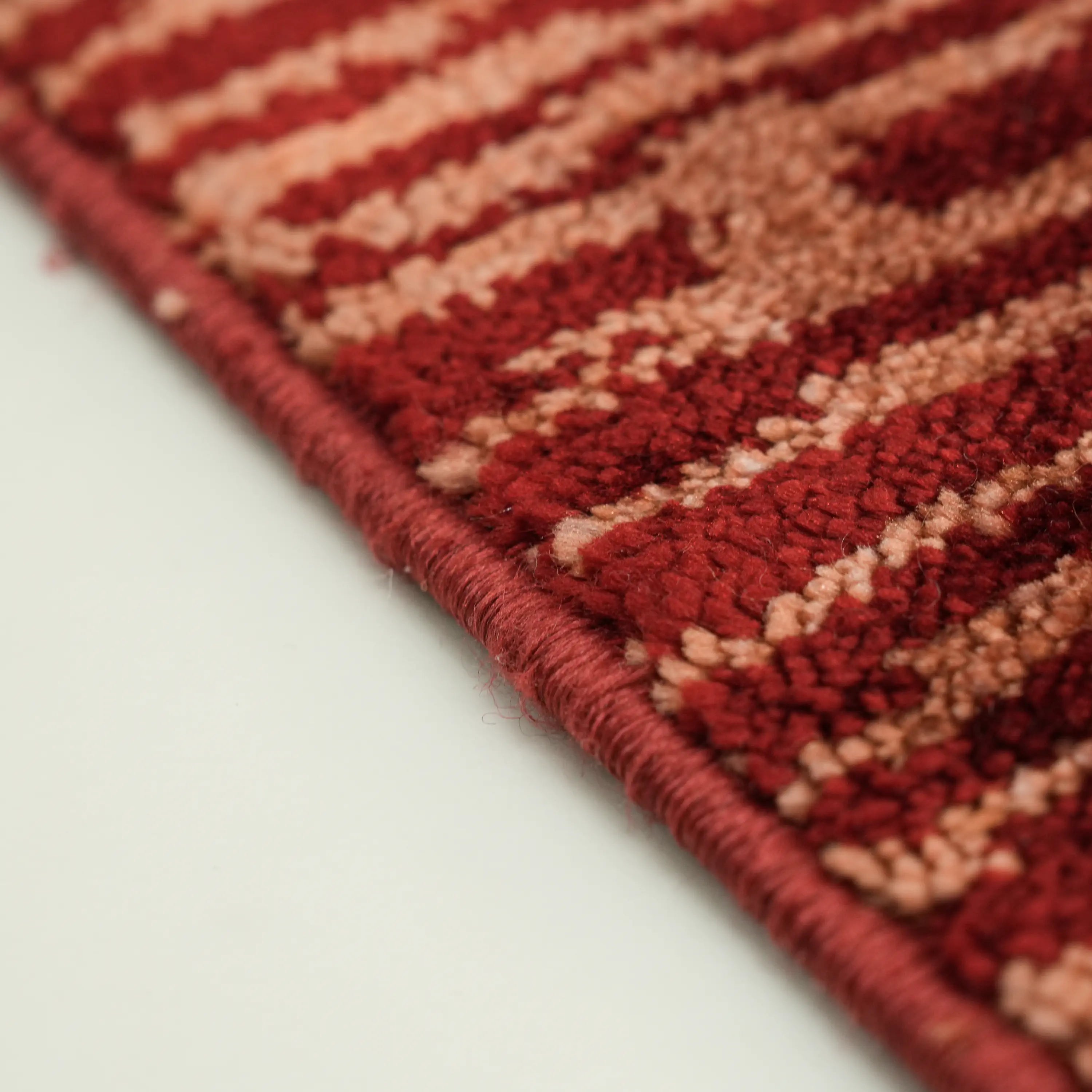 Abstract Patterned Tencel Red Loom Woven Prayer Rug Rug