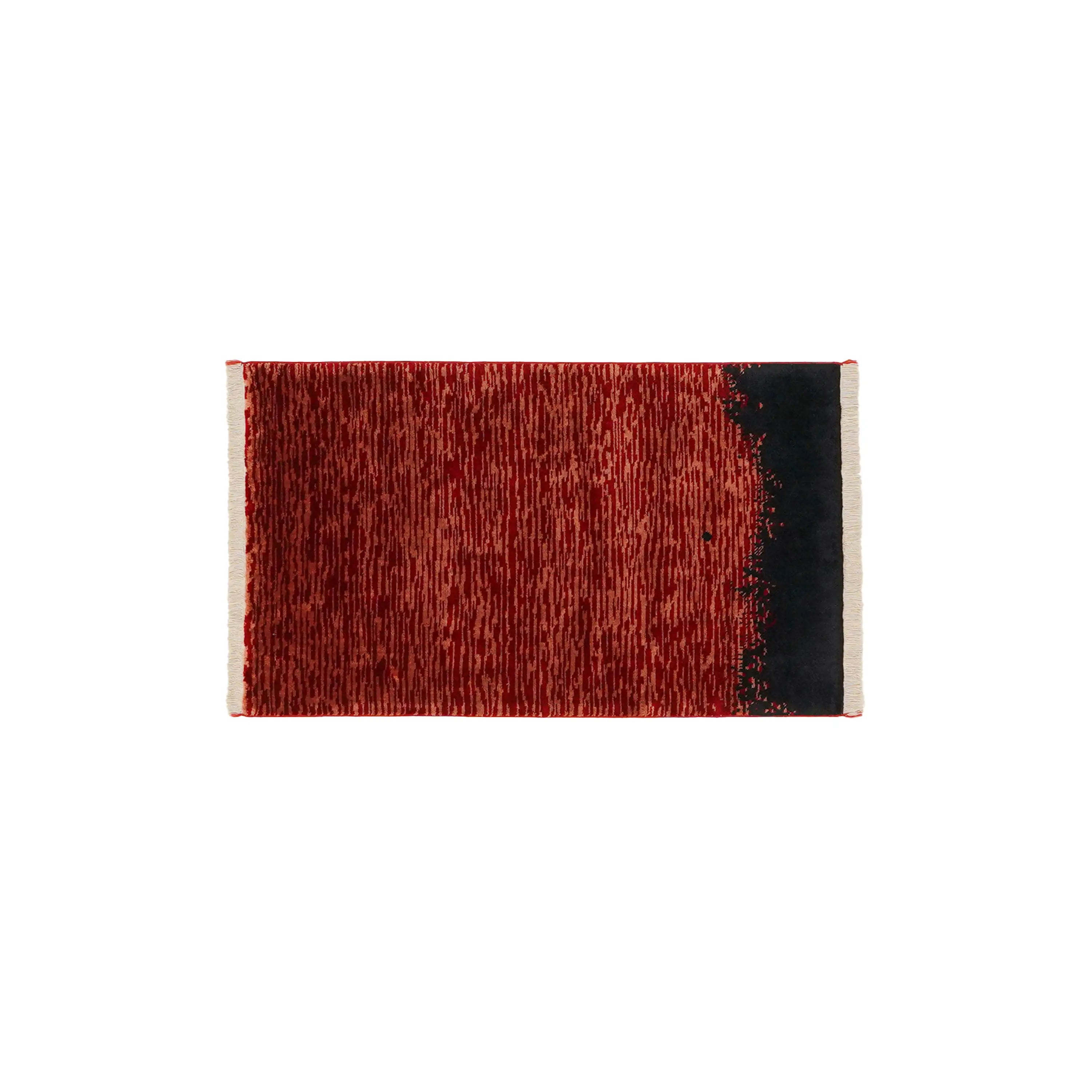 Abstract Patterned Tencel Red Loom Woven Prayer Rug Rug