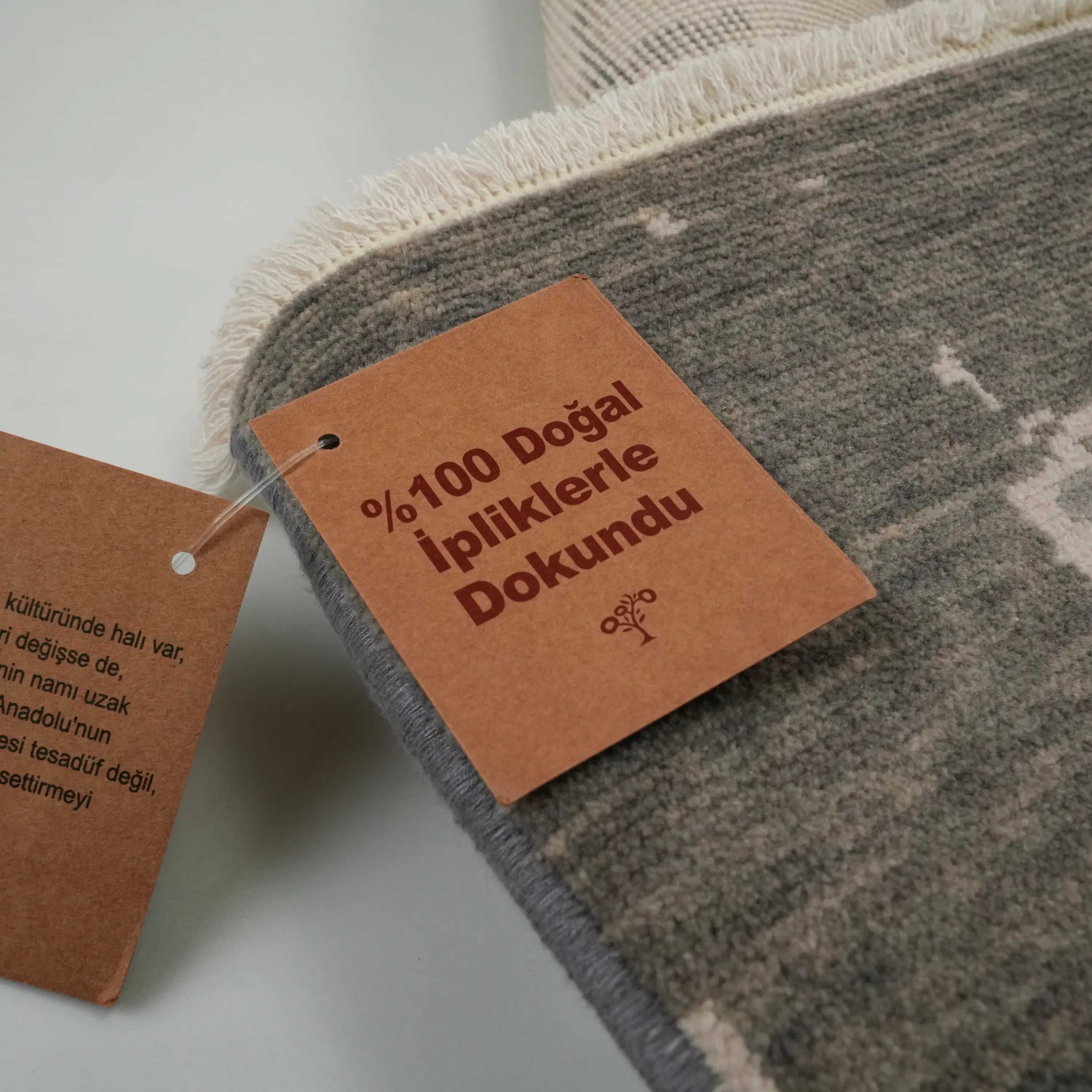 Tempus Series Abstract Patterned Wool Gray Loom Woven Rug