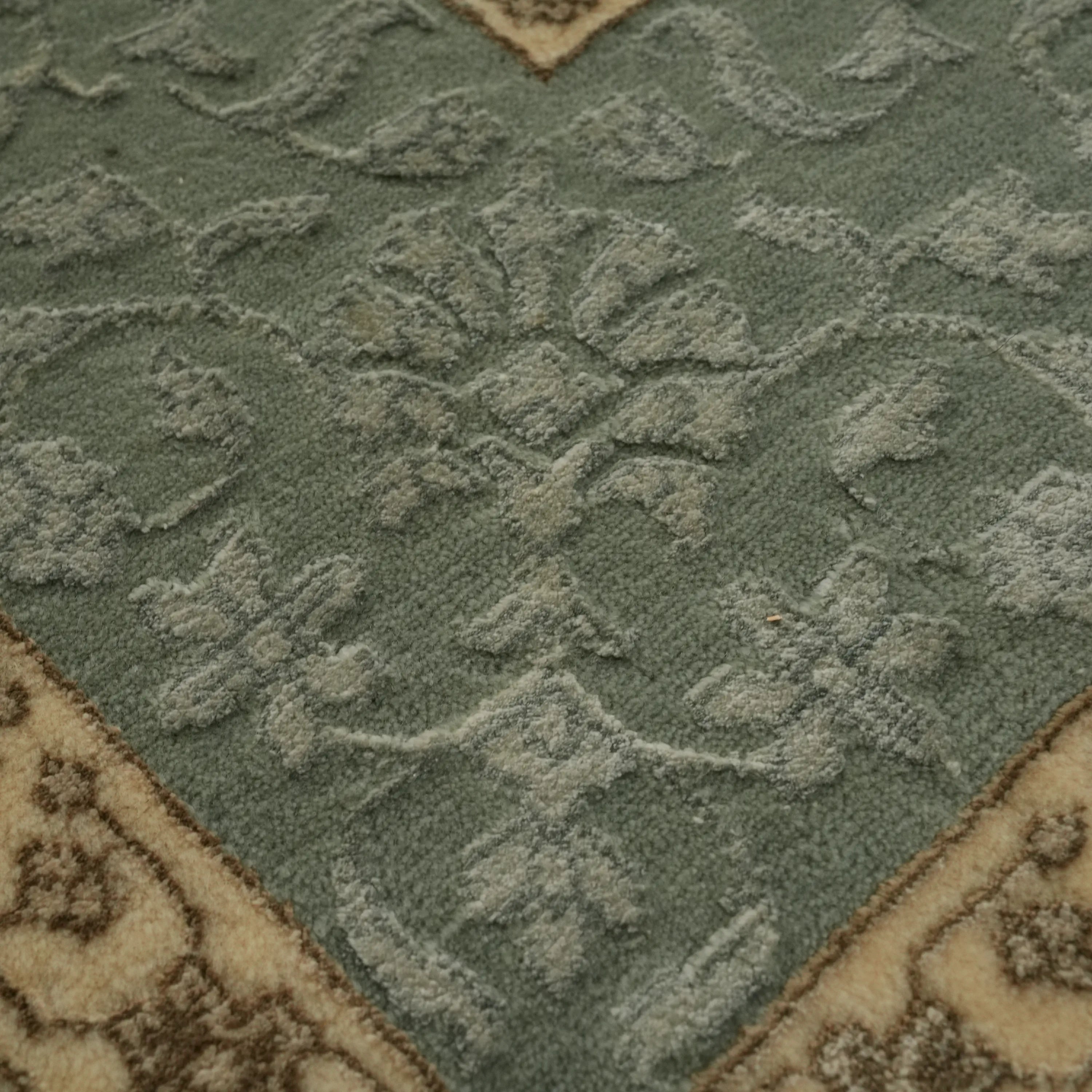 Sultanahmet Series Handwoven Floral Pattern Wool Cream Rug