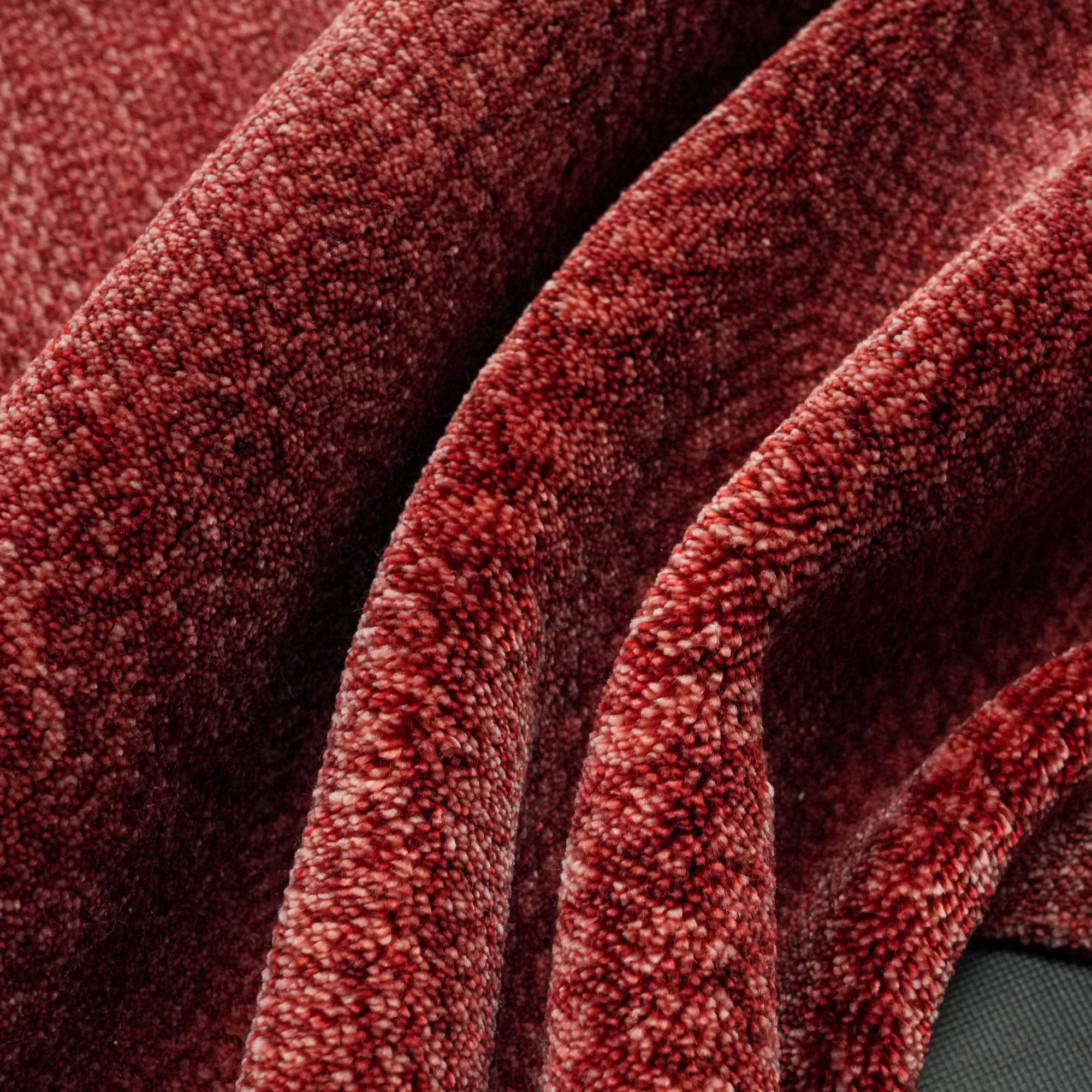 Taftan Series Geometric Patterned Red Loom-Woven Rug