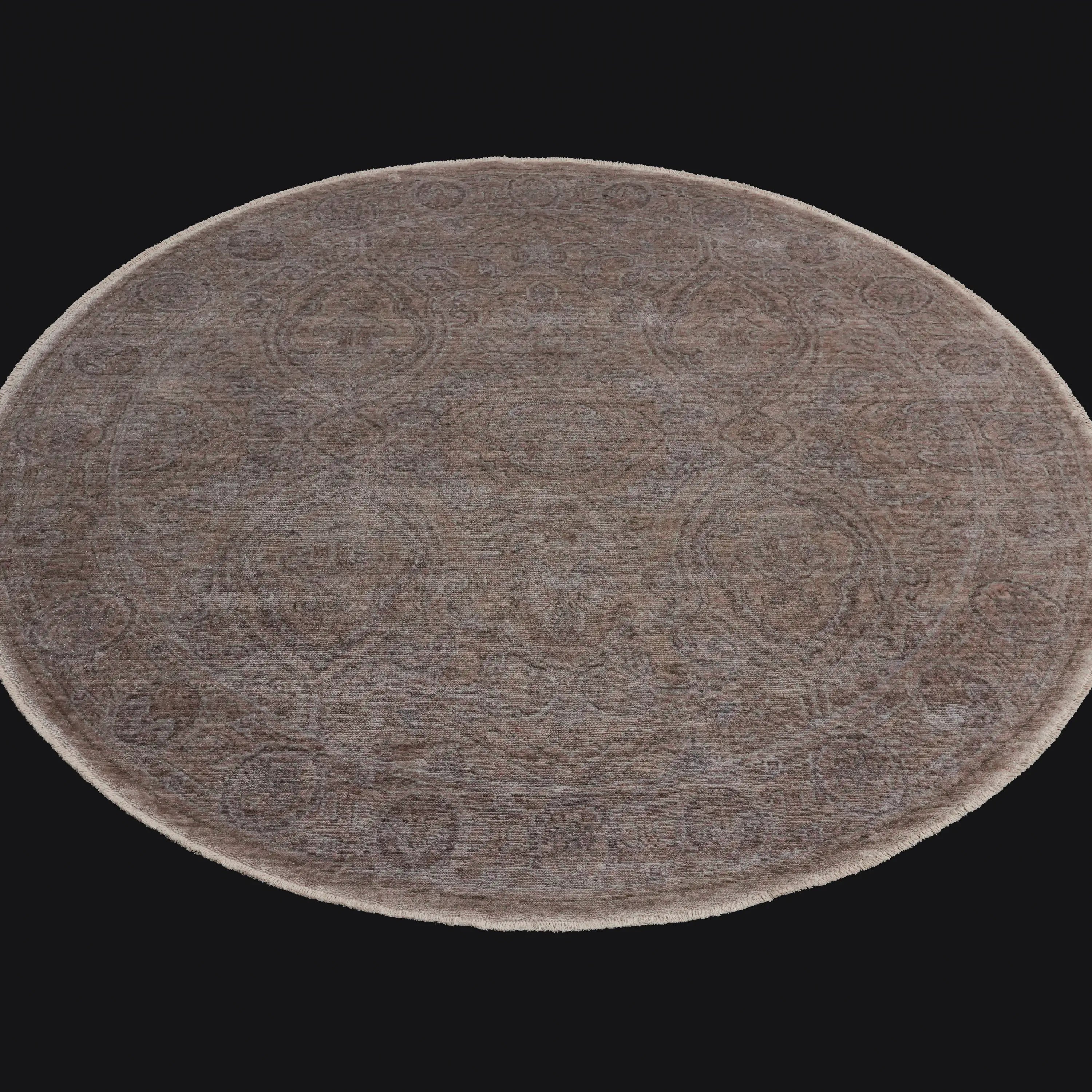 Taftan Series Vintage Patterned Tencel Loom Woven Rug