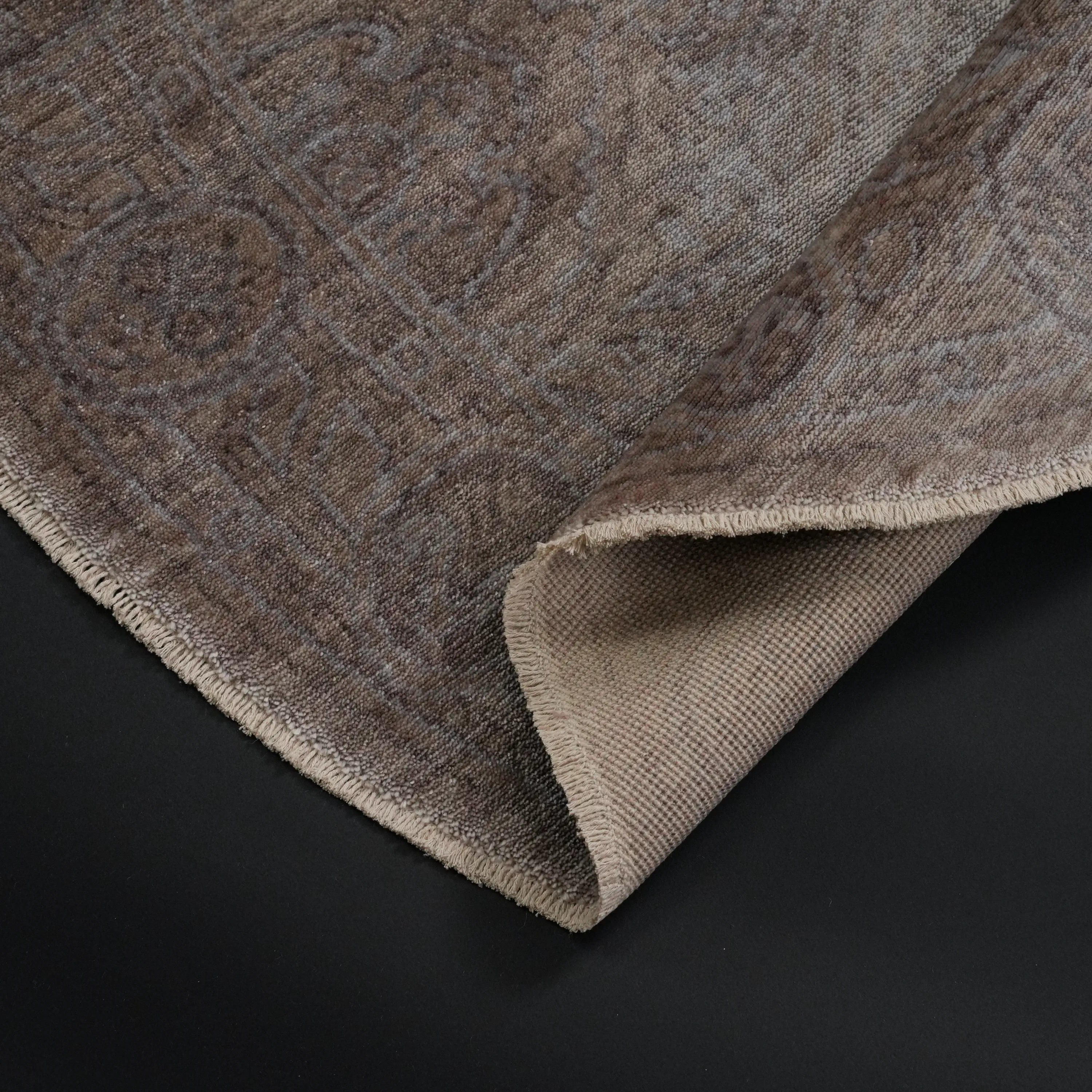 Taftan Series Vintage Patterned Tencel Loom Woven Rug