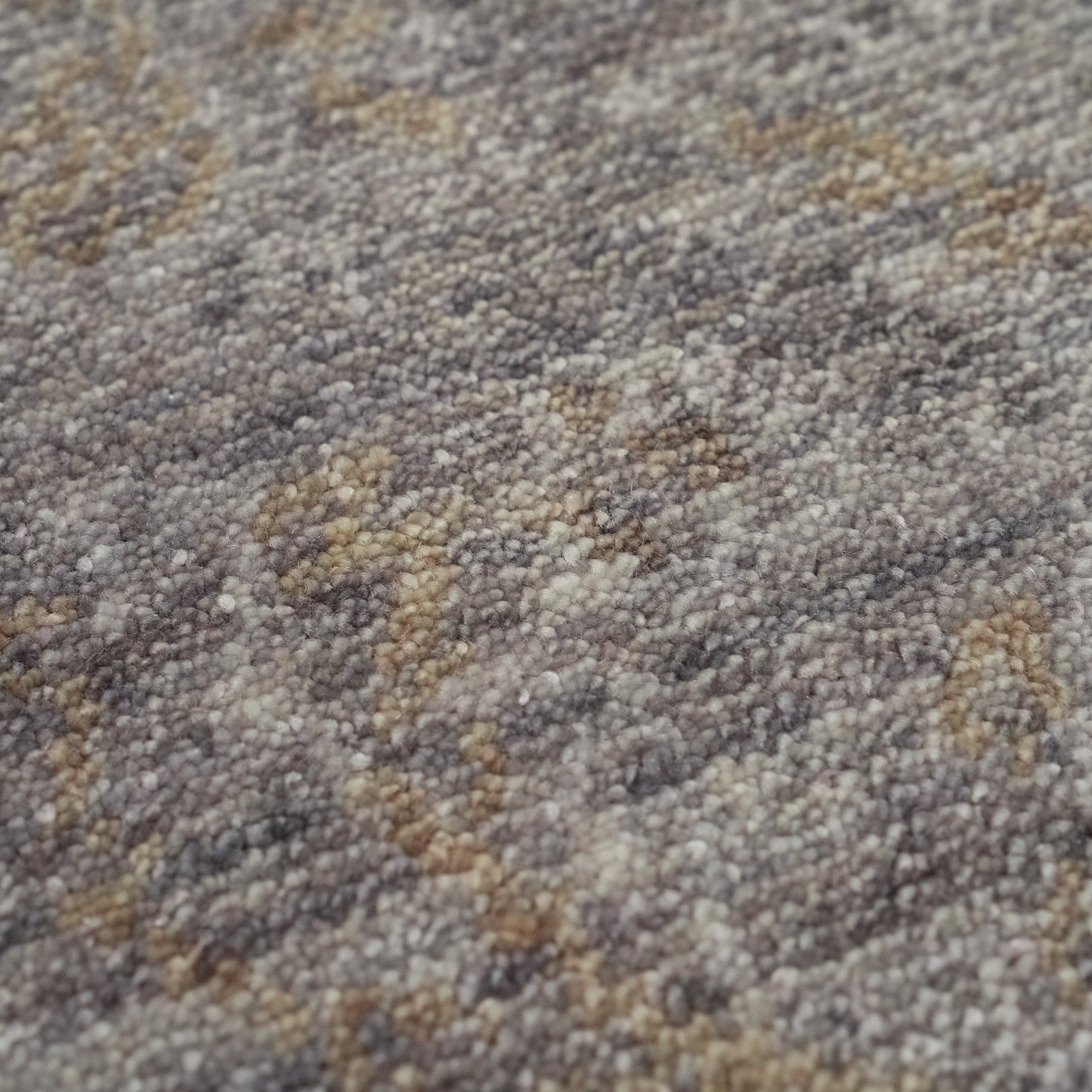 Taftan Series Vintage Patterned Gray Round Special Loom Carpet