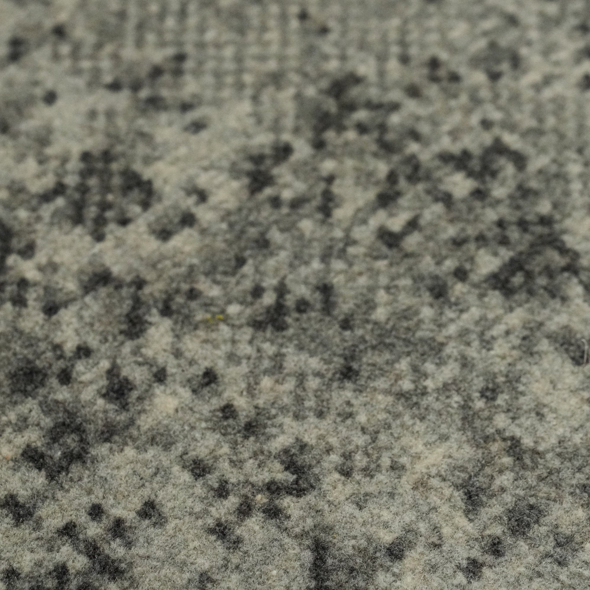 Tempus Series Vintage Patterned Gray Natural Wool Loom Woven Rug