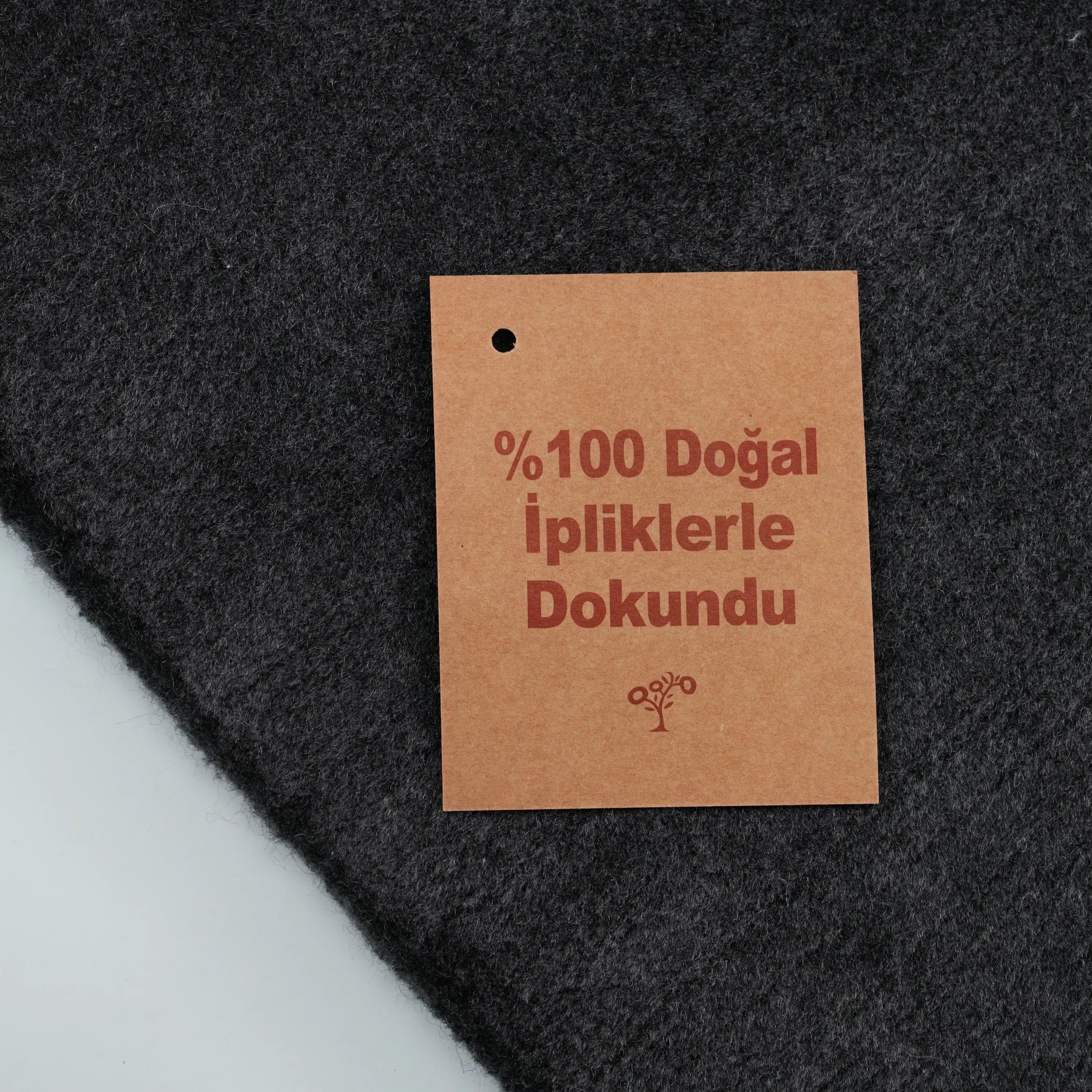 Hand Woven Plain Patterned Anthracite Carpet