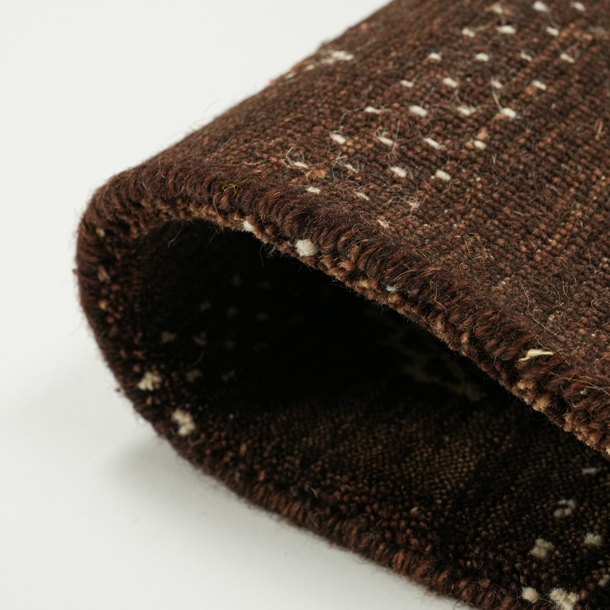 Urkum Series Authentic Patterned Brown Counter Woven Rug