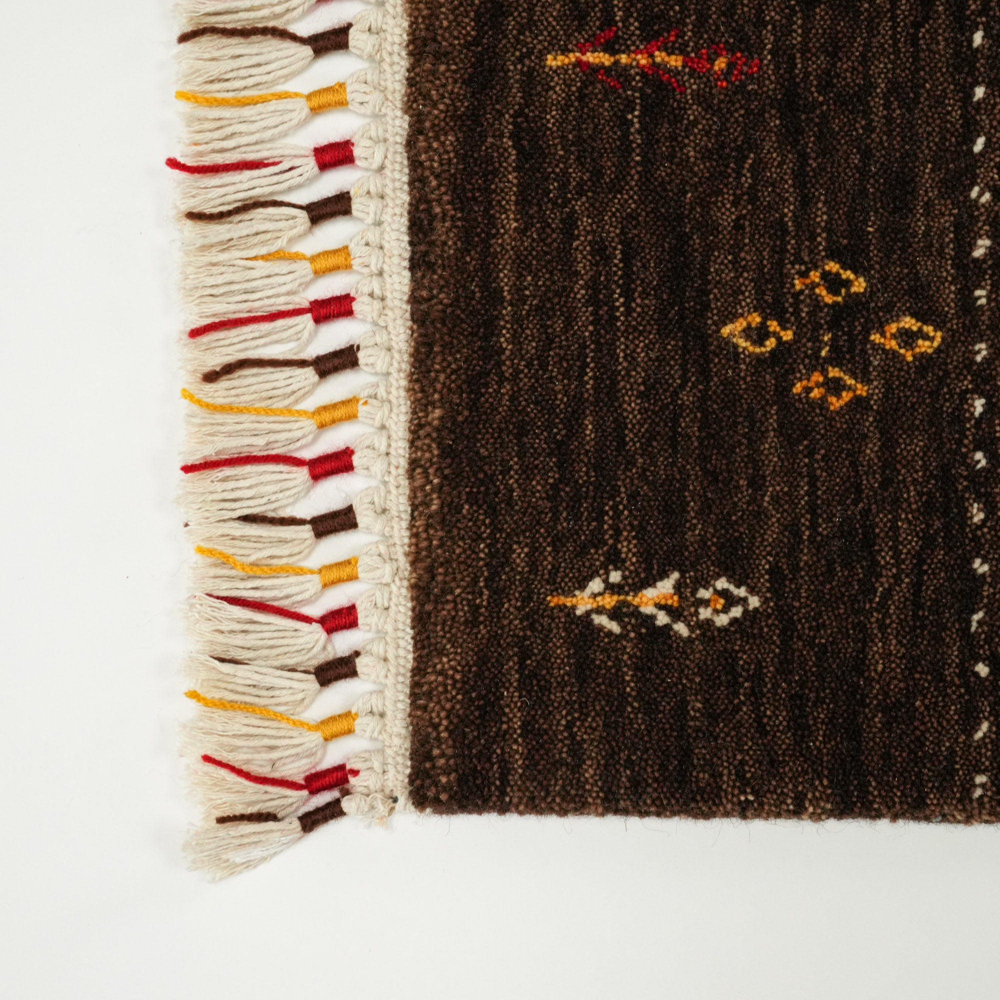 Urkum Series Authentic Patterned Brown Counter Woven Rug