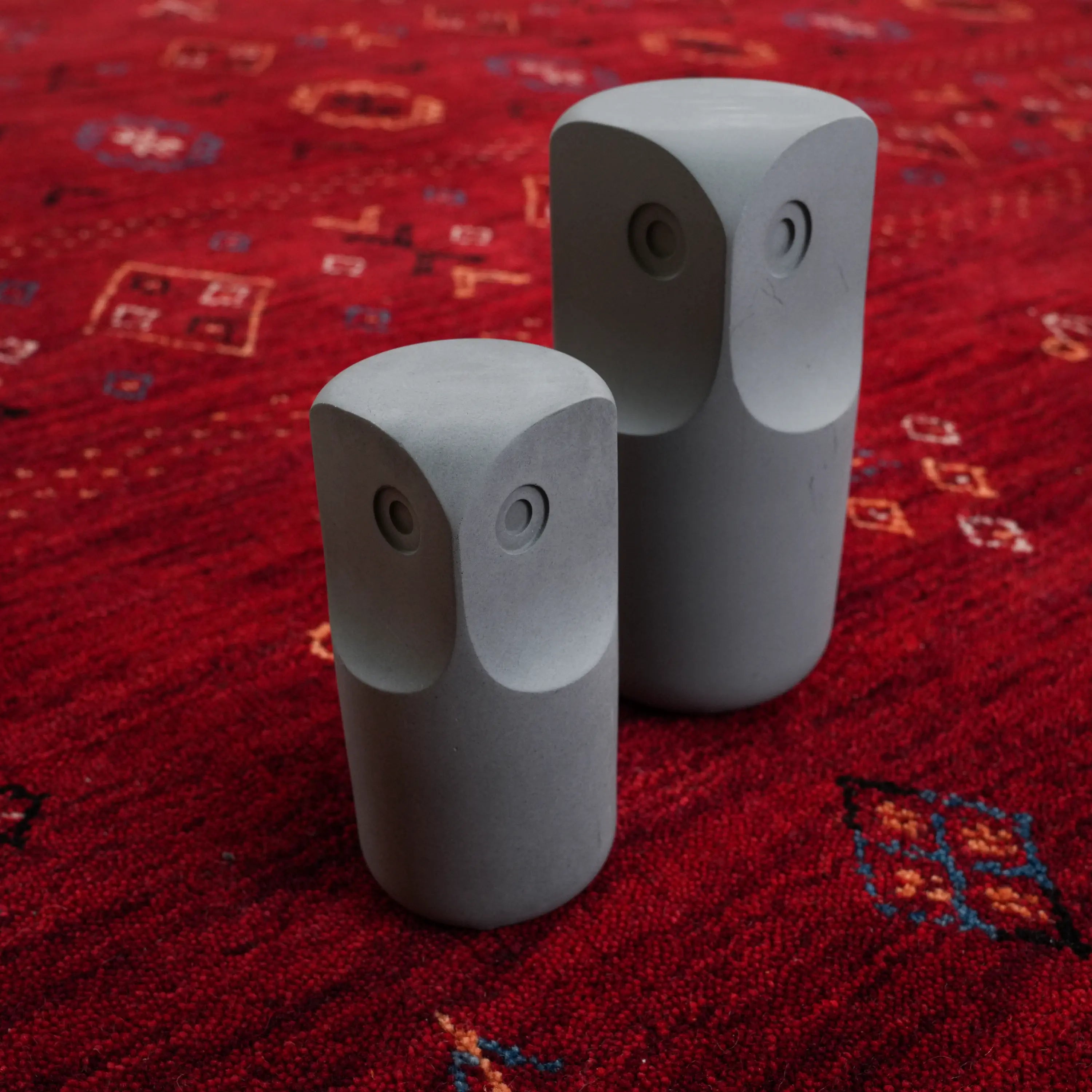 Urkum Series Authentic Patterned Red Wool Loom Woven Rug