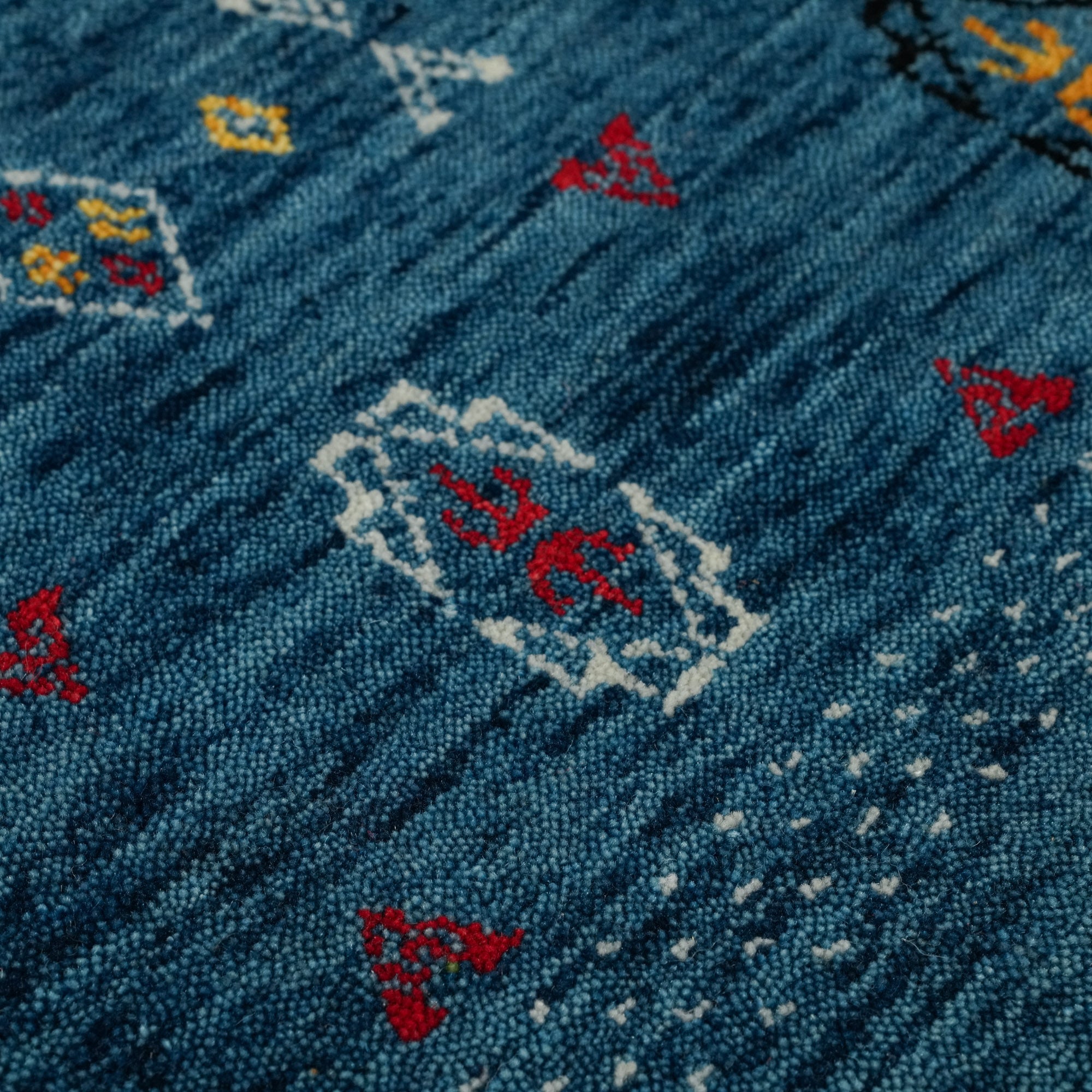 Urkum Series Authentic Patterned Navy Counter Woven Rug