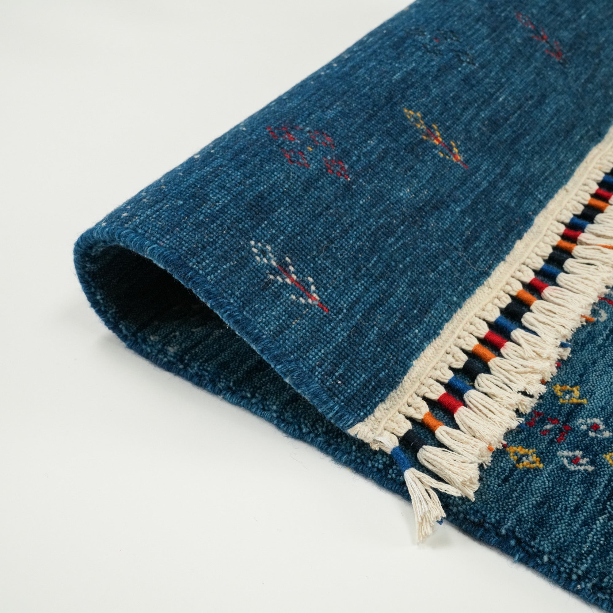 Urkum Series Authentic Patterned Navy Counter Woven Rug