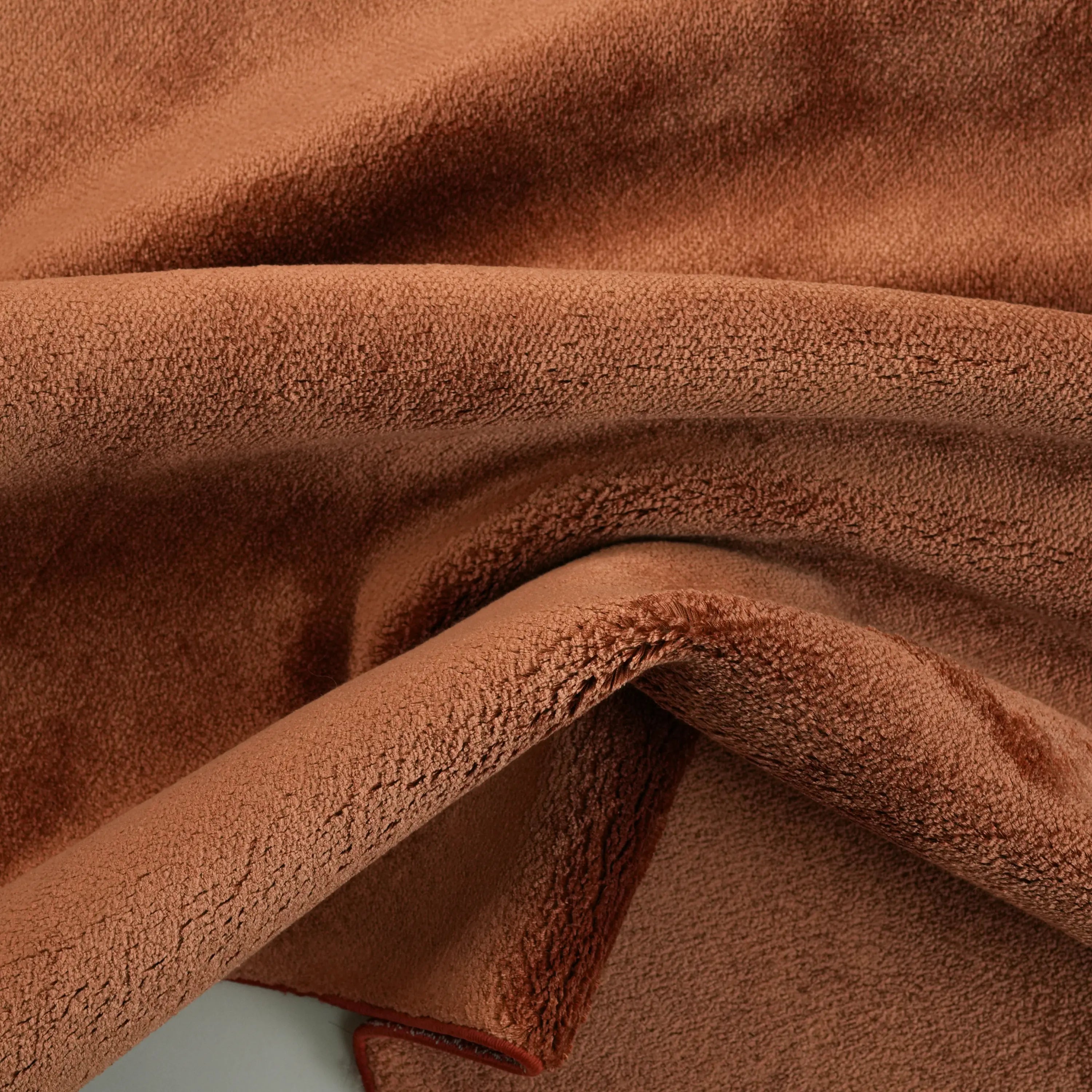 Velvet Series Plain Pattern Terra Loom Woven Rug