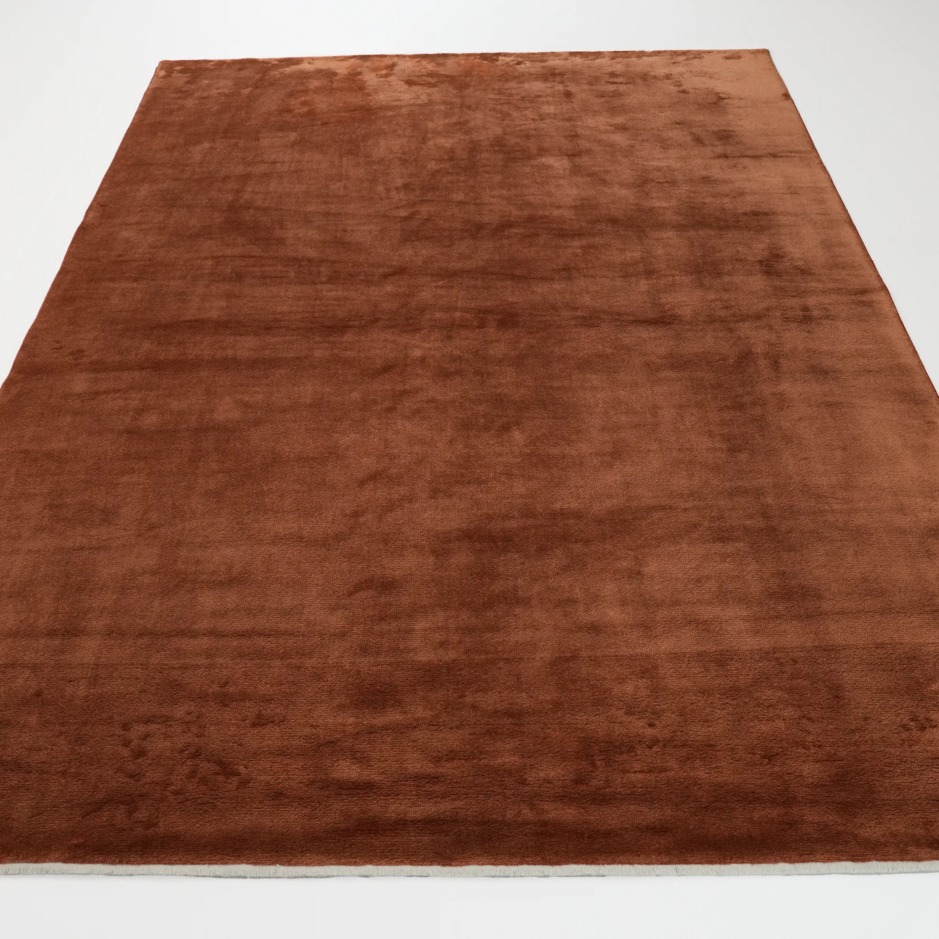 Velvet Series Plain Pattern Terra Loom Woven Rug
