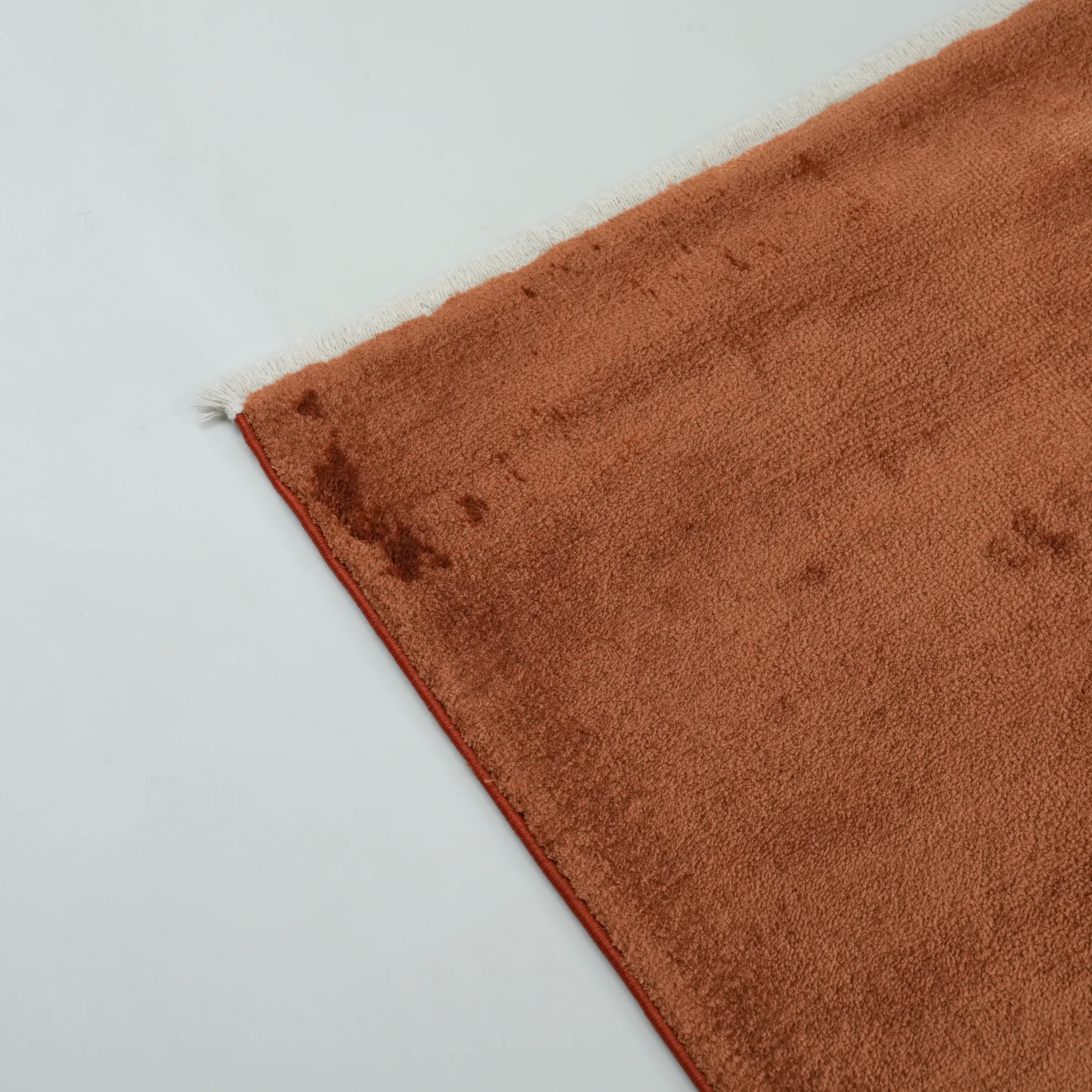 Velvet Series Plain Pattern Terra Loom Woven Rug