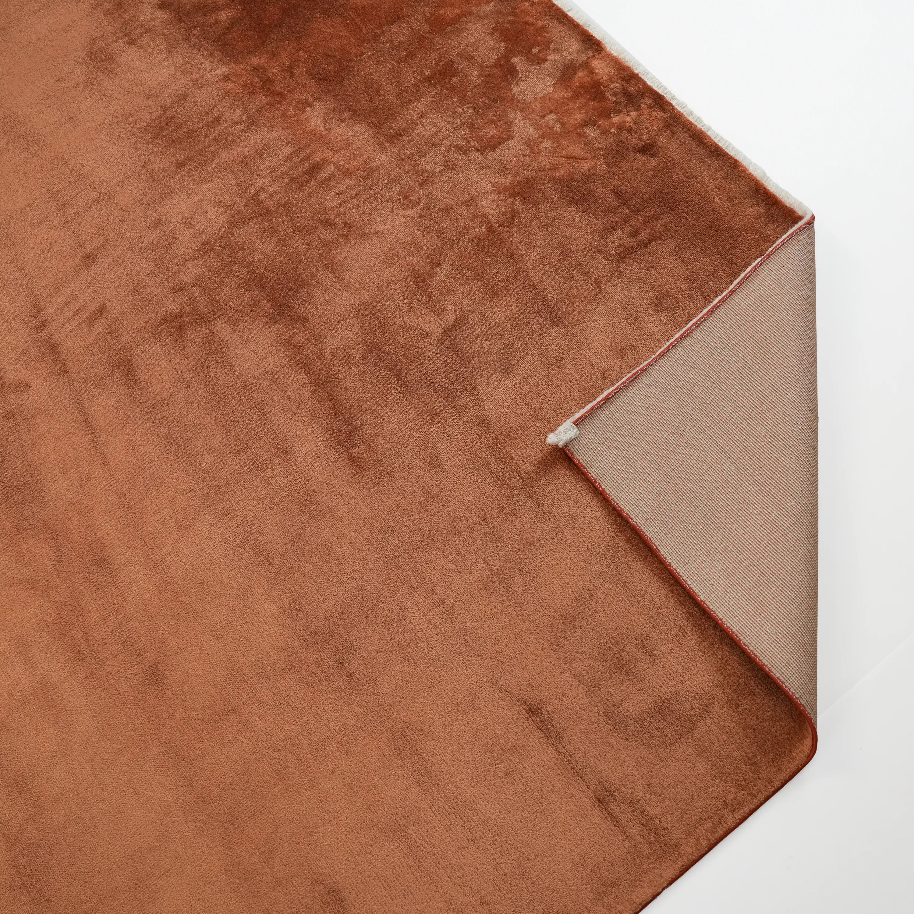 Velvet Series Plain Pattern Terra Loom Woven Rug