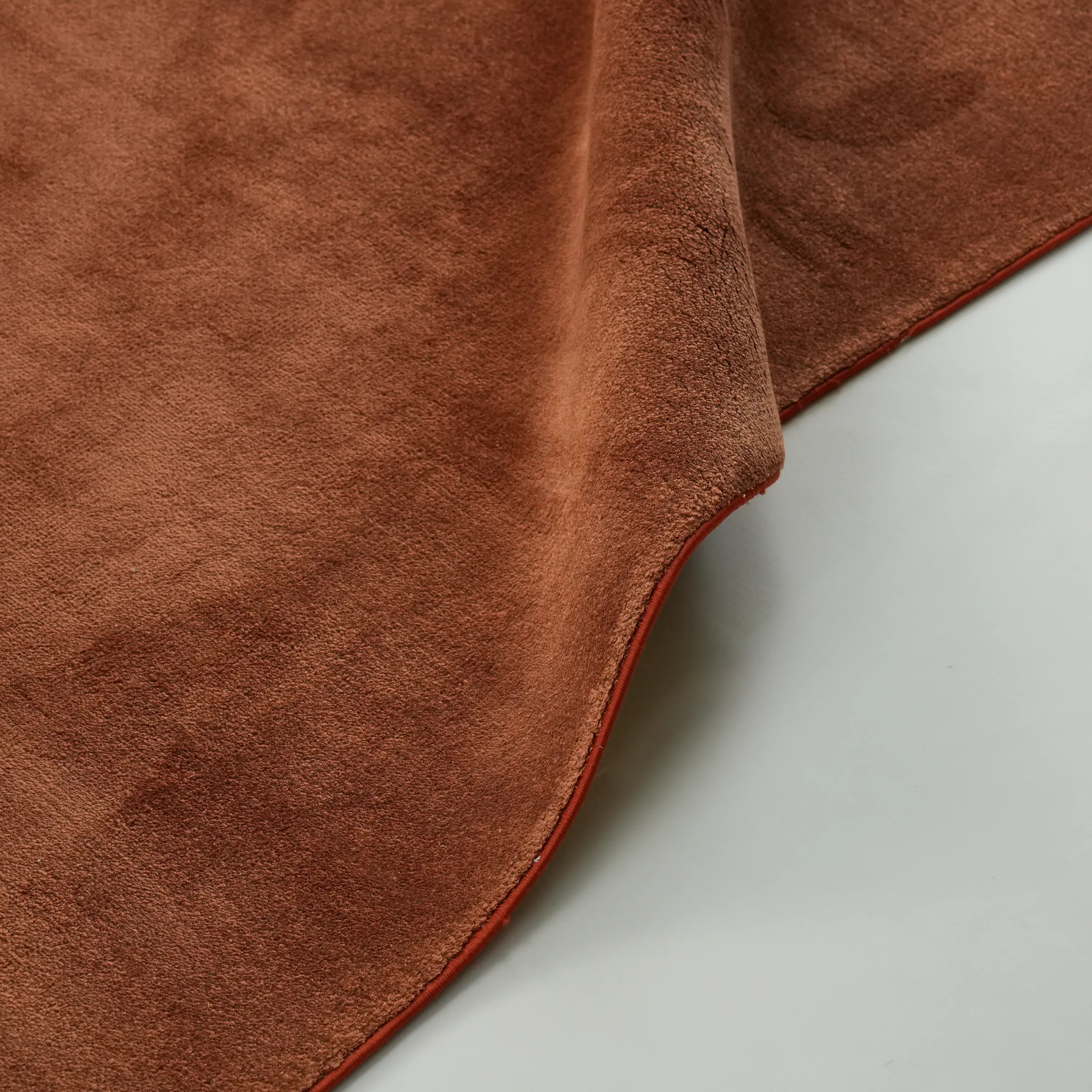 Velvet Series Plain Pattern Terra Loom Woven Rug