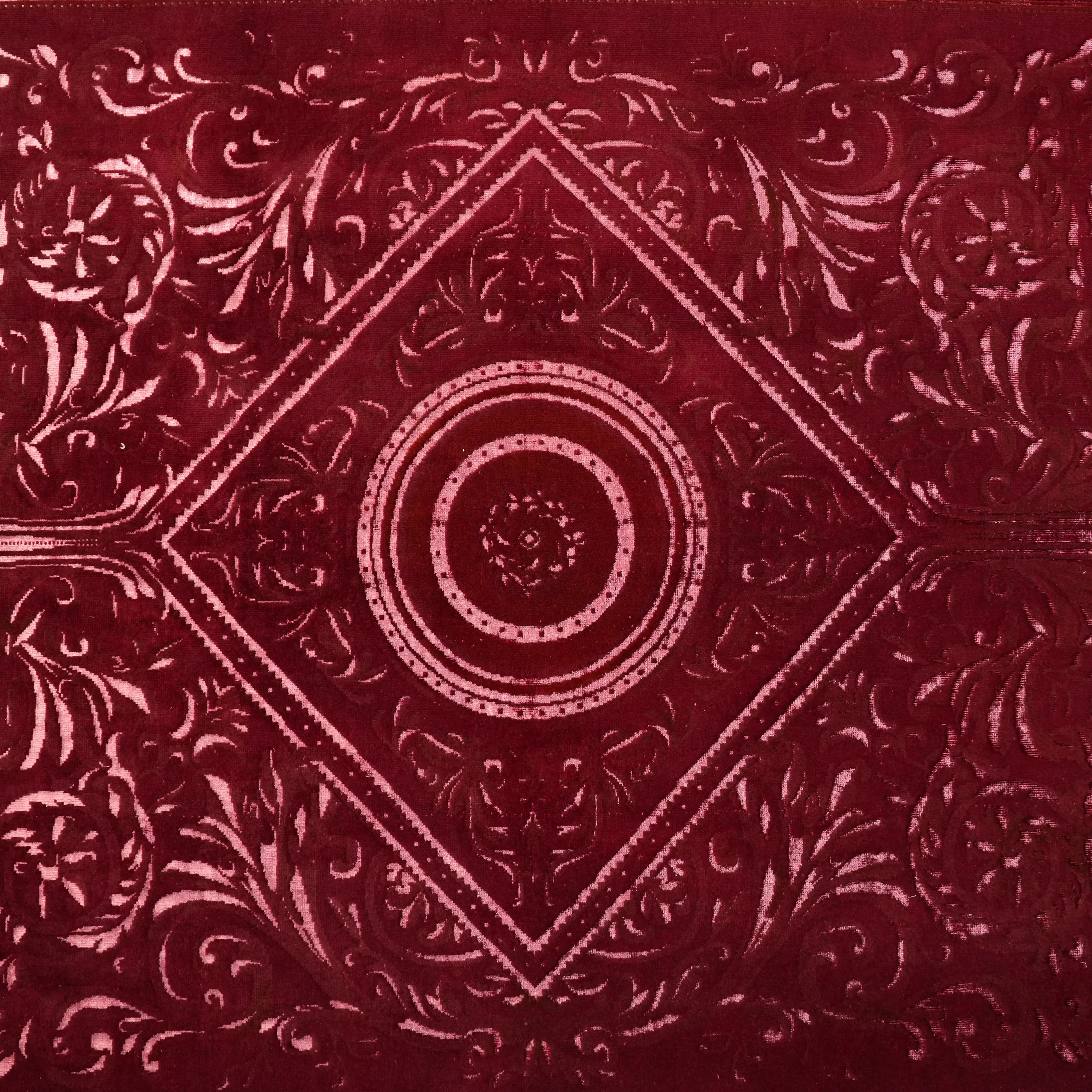 Versace Series Handwoven Versace Patterned Silk Red Rug