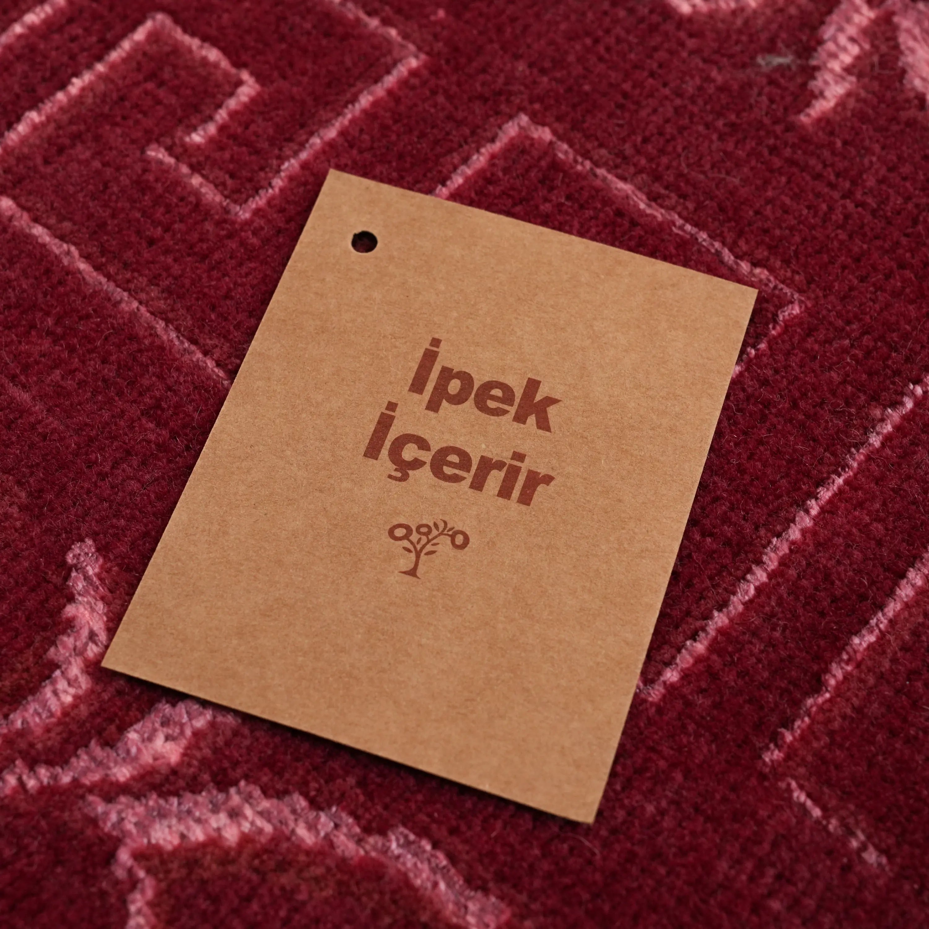 Versace Series Handwoven Versace Patterned Silk Red Rug