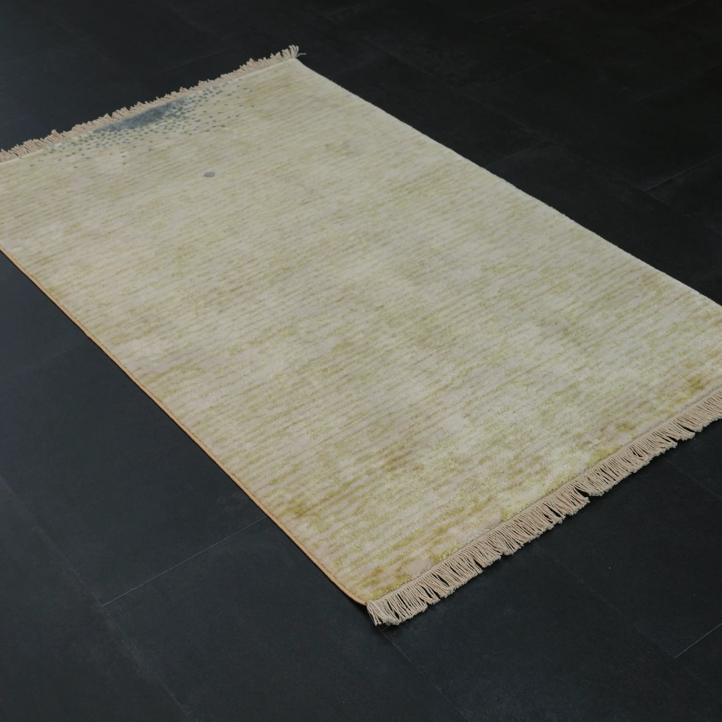 Yeşil Tencel Tezgah Dokuma Baş Başa Seccade