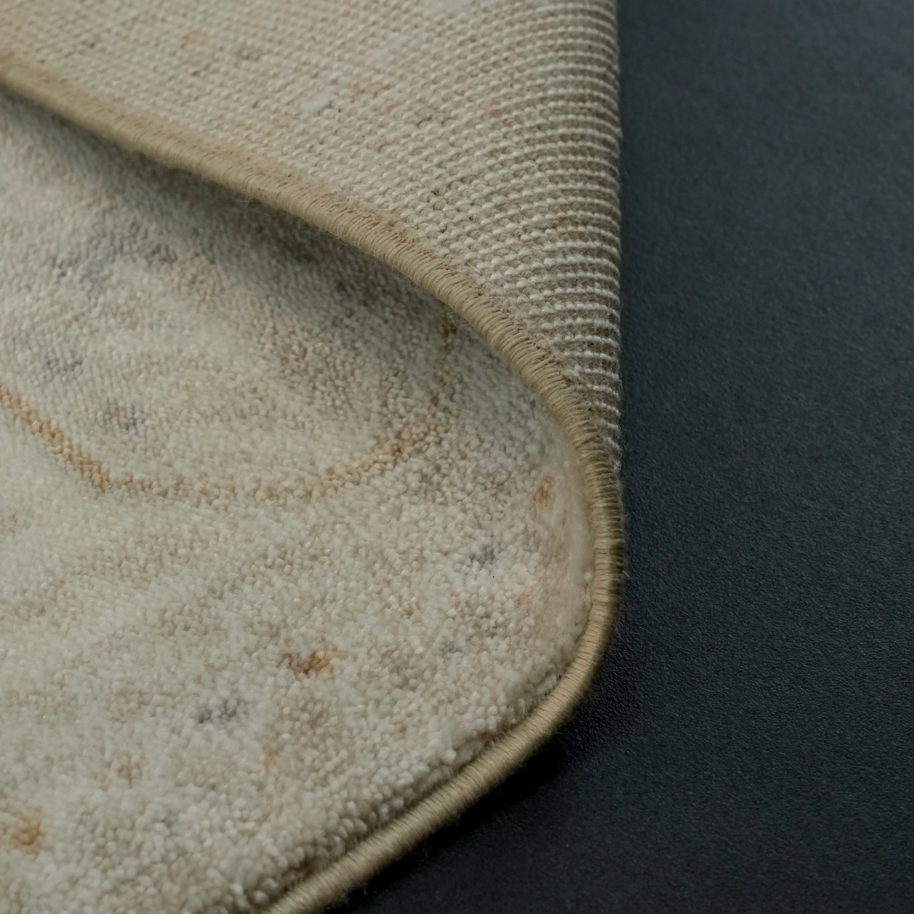 Zade Series Afghan Pattern Cream Tencel Loom-Woven Rug