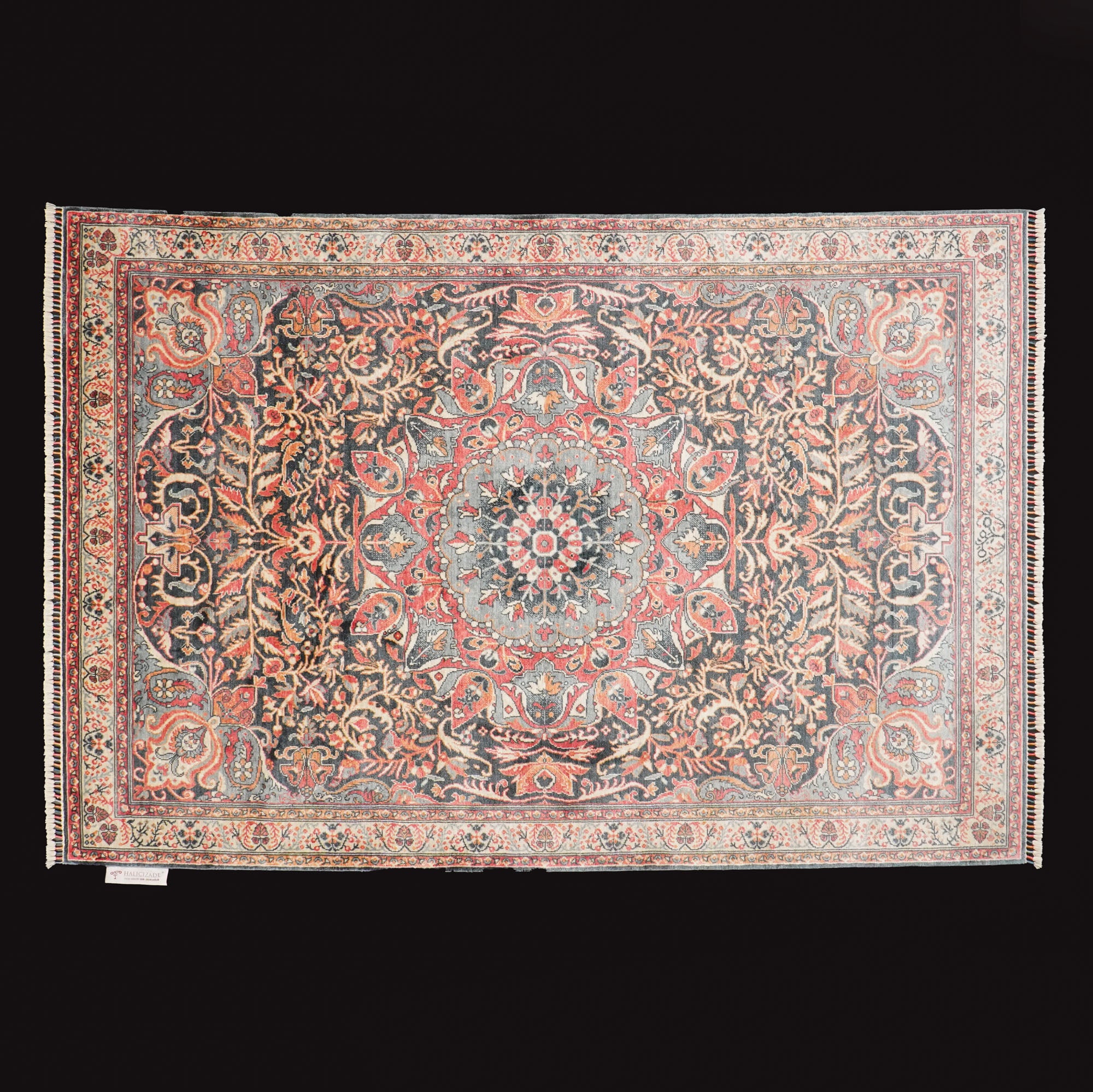 Zade Series Flower Patterned Colorful Loom-Woven Rug