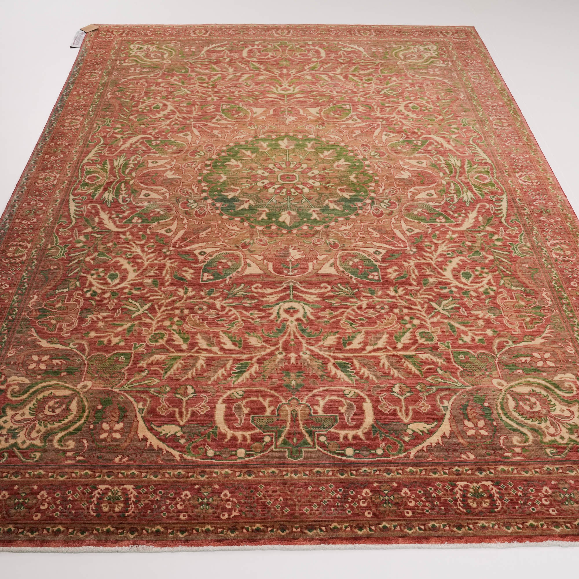 Zade Serisi Çiçek Desenli Rengarenk Yün Tezgah Dokuma Halı