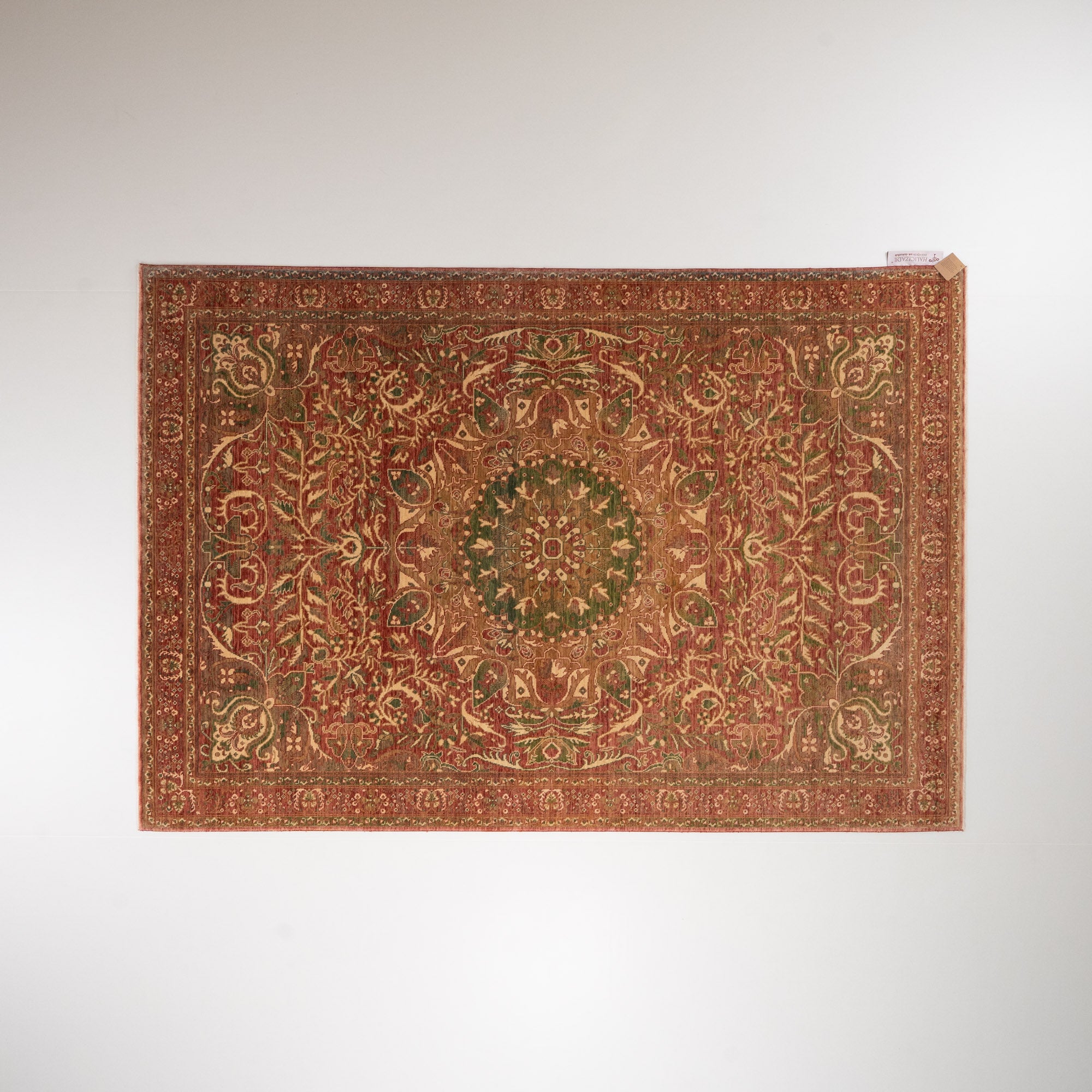 Zade Serisi Çiçek Desenli Rengarenk Yün Tezgah Dokuma Halı