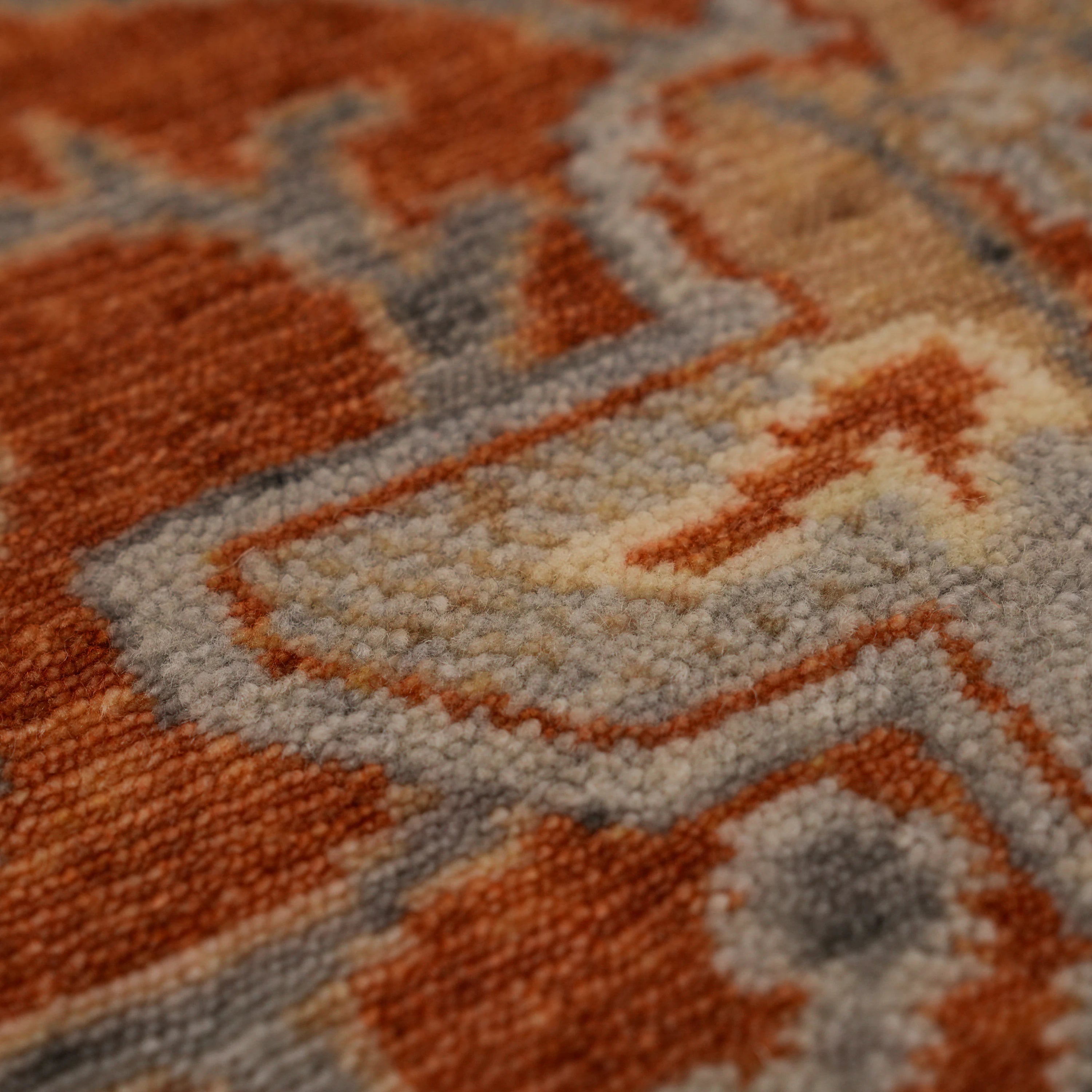 Zade Series Floral Patterned Terra Loom-Woven Natural Rug
